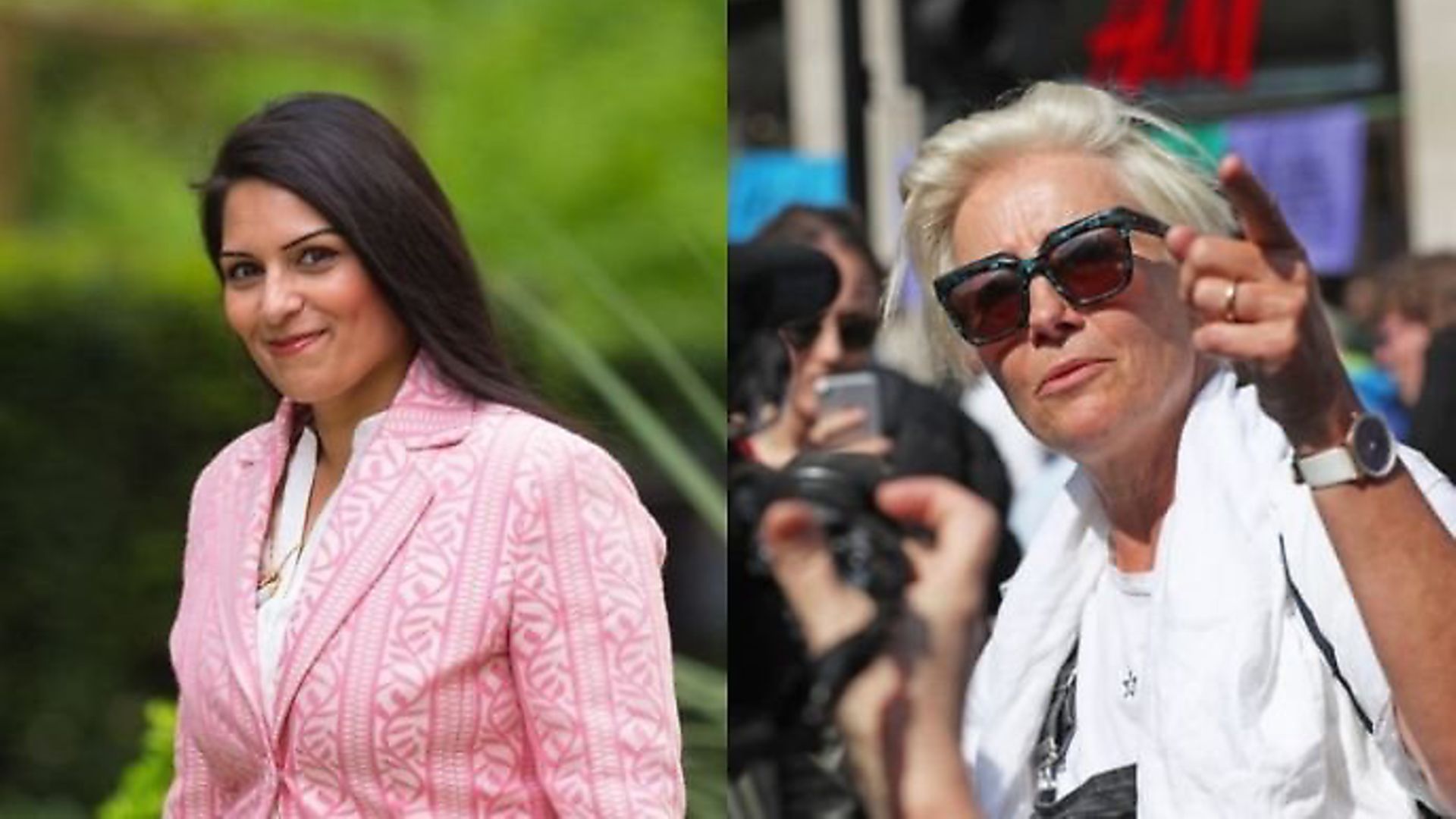 Priti Patel is criticised by Dame Emma Thompson for denying immigrants access to coronavirus support. Photograph: PA/TNE. - Credit: Archant