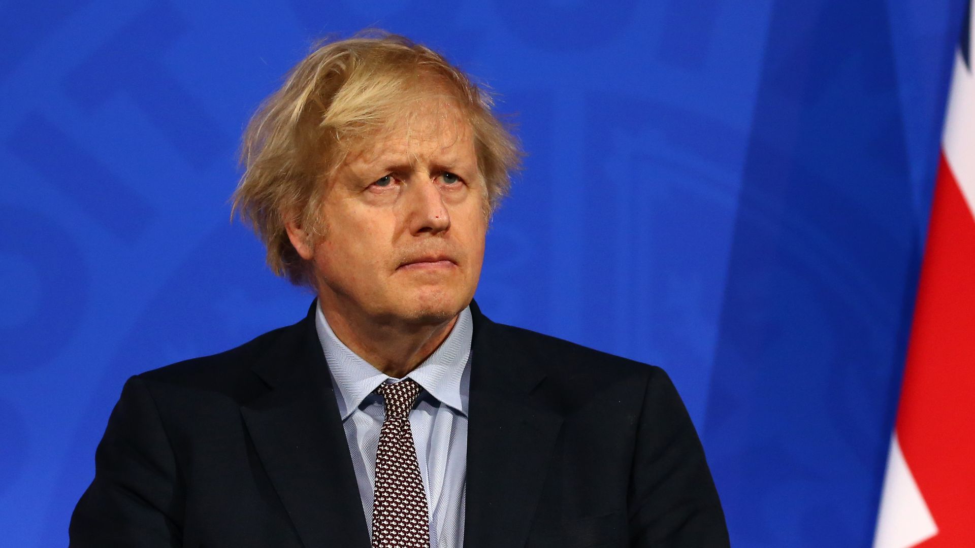 Prime minister Boris Johnson during a media briefing on coronavirus (Covid-19) from Downing Street's new White-House style media briefing room in Westminster, London - Credit: PA