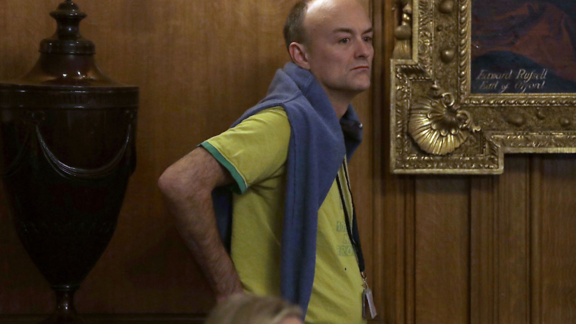 Chief Adviser to Prime Minister Boris Johnson, Dominic Cummings, listens during a press conference at Downing Street. Photograph: Matt Dunham/PA Wire. - Credit: PA