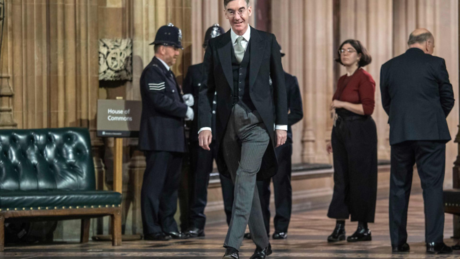 Leader of the House of Commons Jacob Rees-Mogg (C) prepares ahead of the State Opening of Parliament in the Houses of Parliament (Photo by JACK HILL/POOL/AFP via Getty Images) - Credit: POOL/AFP via Getty Images