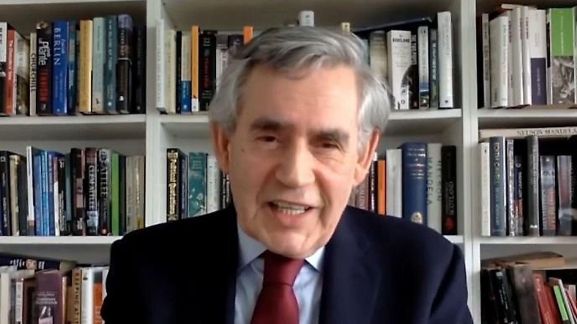 Gordon Brown appears on Good Morning Britain to discuss the coronavirus pandemic. Photograph: ITV. - Credit: Archant