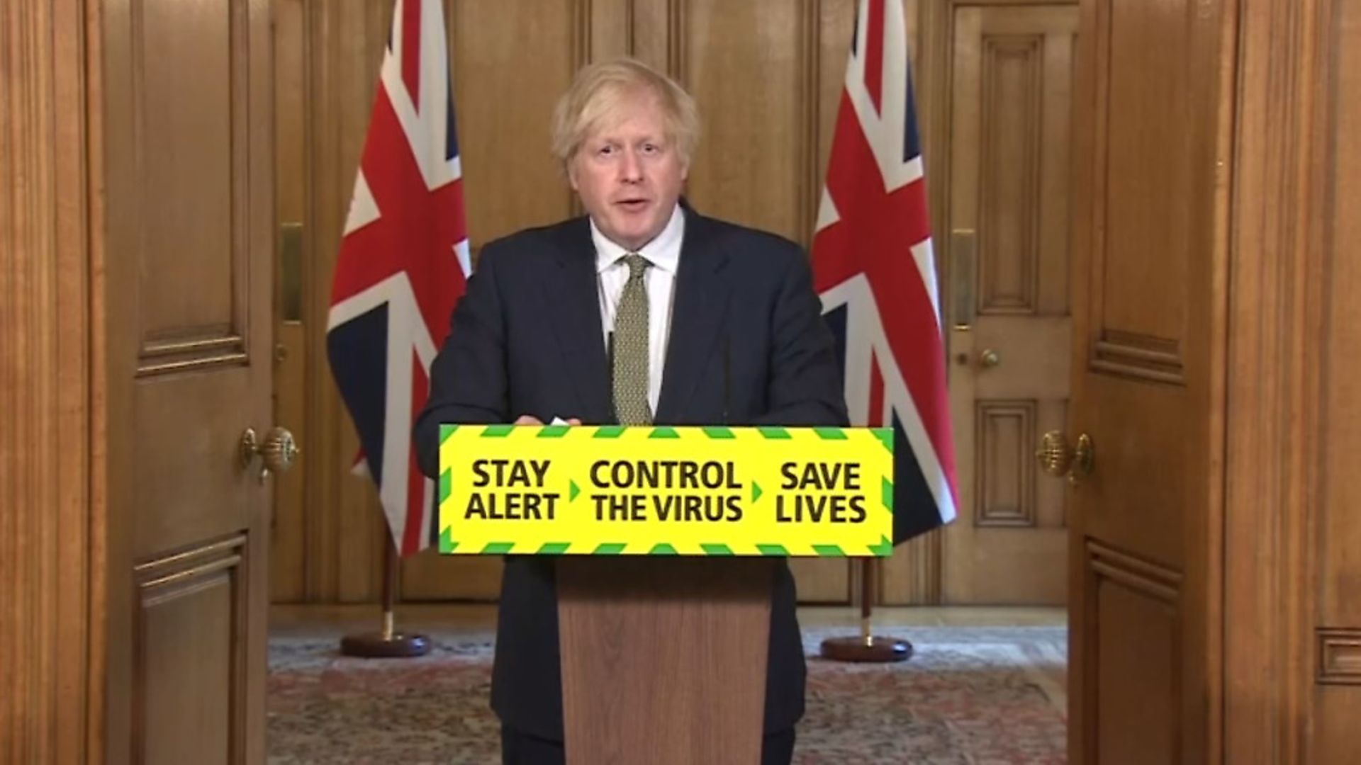 Prime Minister Boris Johnson during a media briefing in Downing Street. Photograph: PA Video/PA Wire - Credit: PA