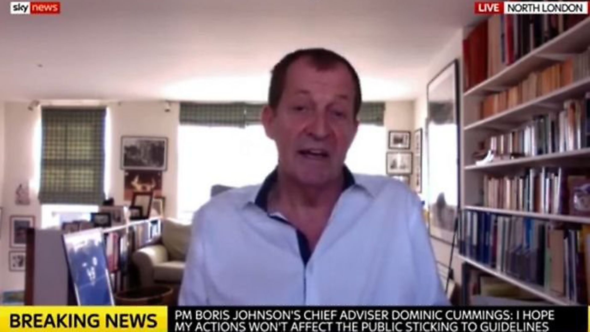 Alastair Campbell slams Dominic Cumming's press conference. Photograph: Sky. - Credit: Archant
