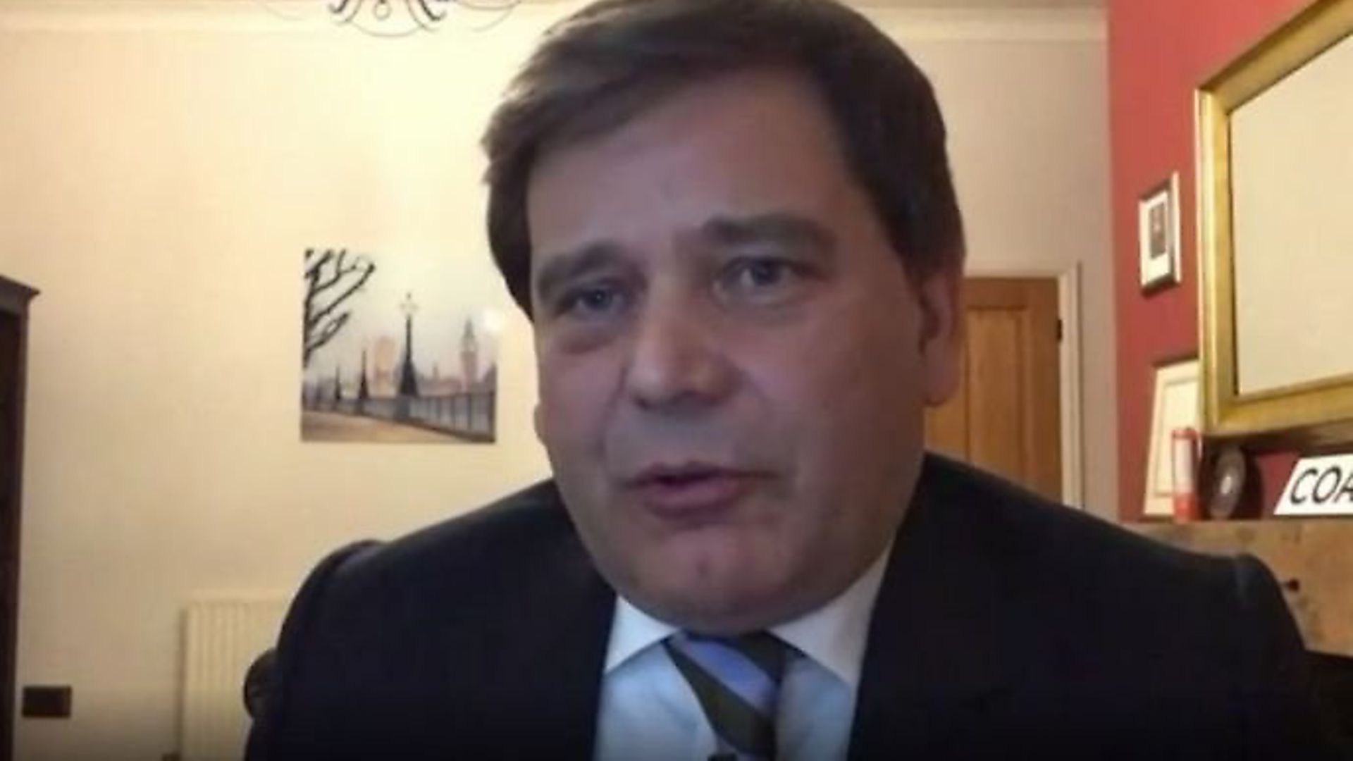 Andrew Bridgen appears on BBC Newsnight to defend Dominic Cummings. Photograph: BBC. - Credit: Archant