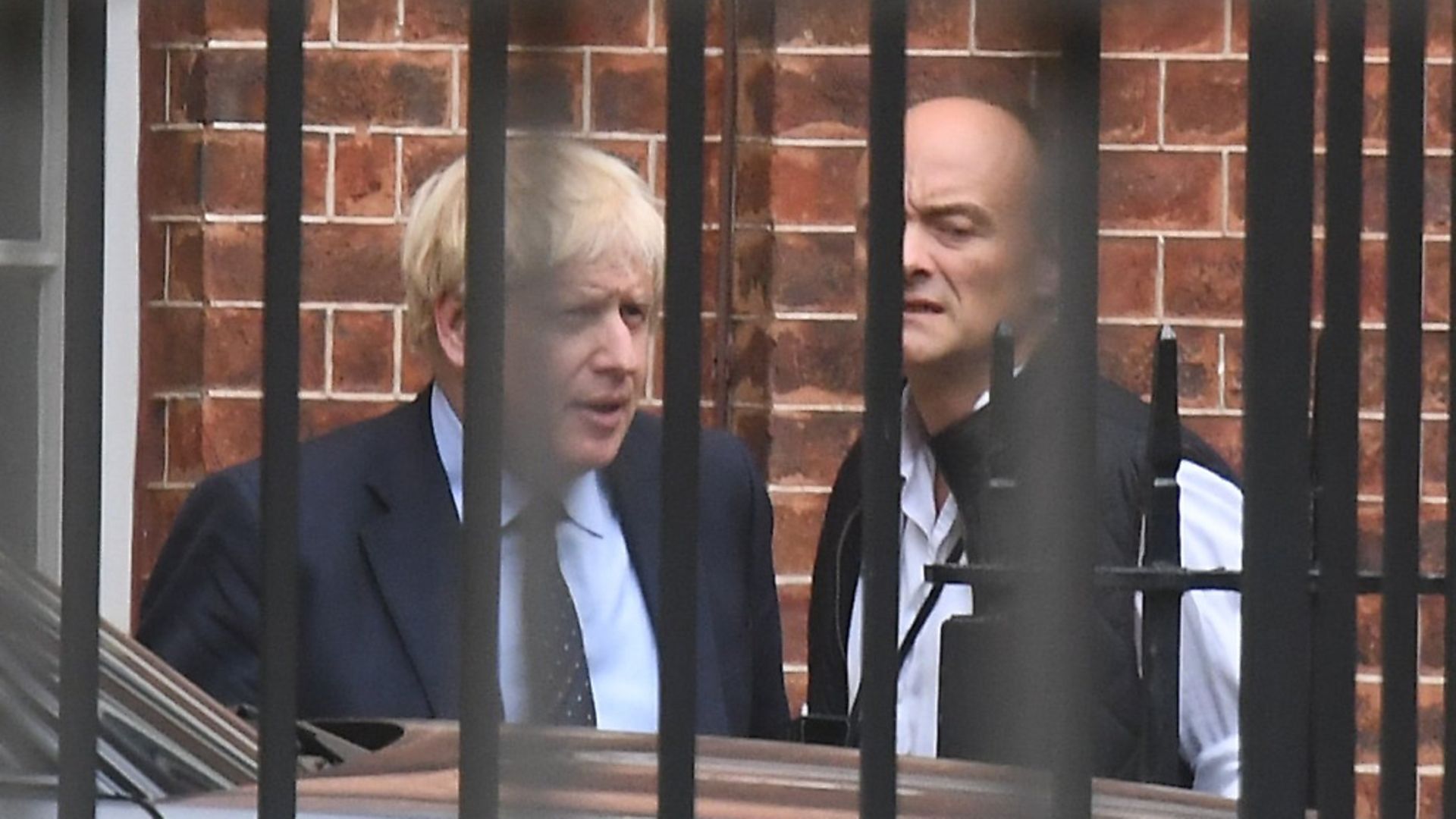 Prime Minister Boris Johnson with his senior aide Dominic Cummings in Downing Street. Photograph: Victoria Jones/PA. - Credit: PA