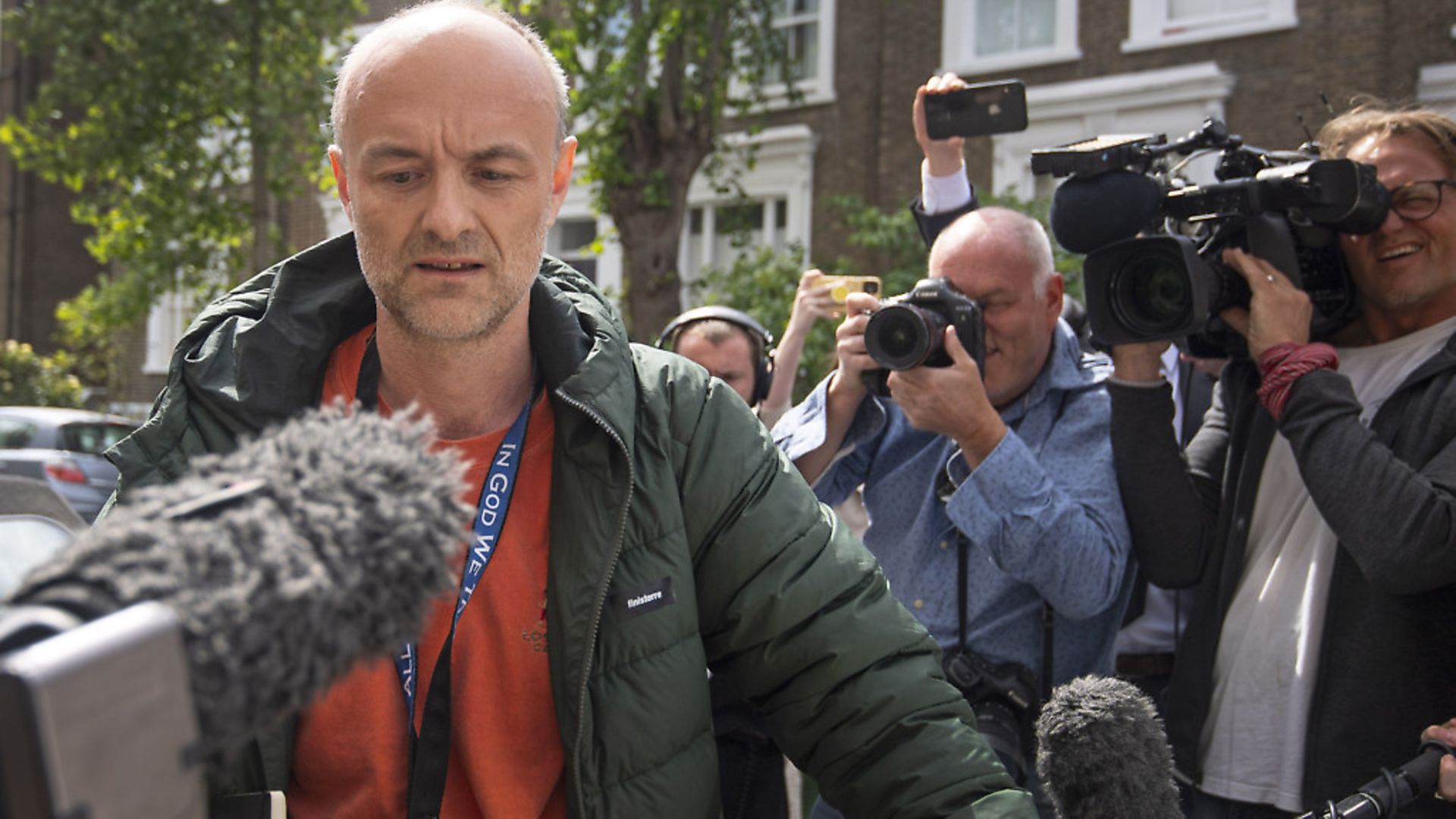 Prime Minister Boris Johnson's top aide Dominic Cummings leaves his north London home. Photograph: Yui Mok/PA Wire - Credit: PA