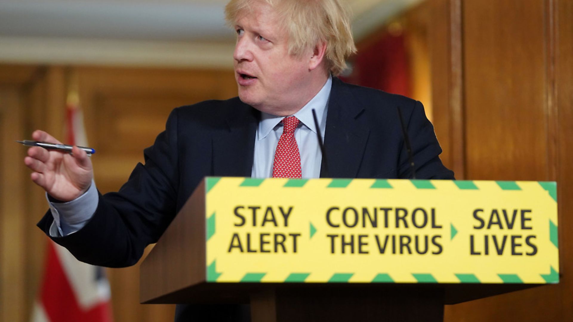 Boris Johnson at a Downing Street press briefing. Photograph: Pippa Fowles/10 Downing Street/Crown Copyright/PA Wire

. - Credit: PA