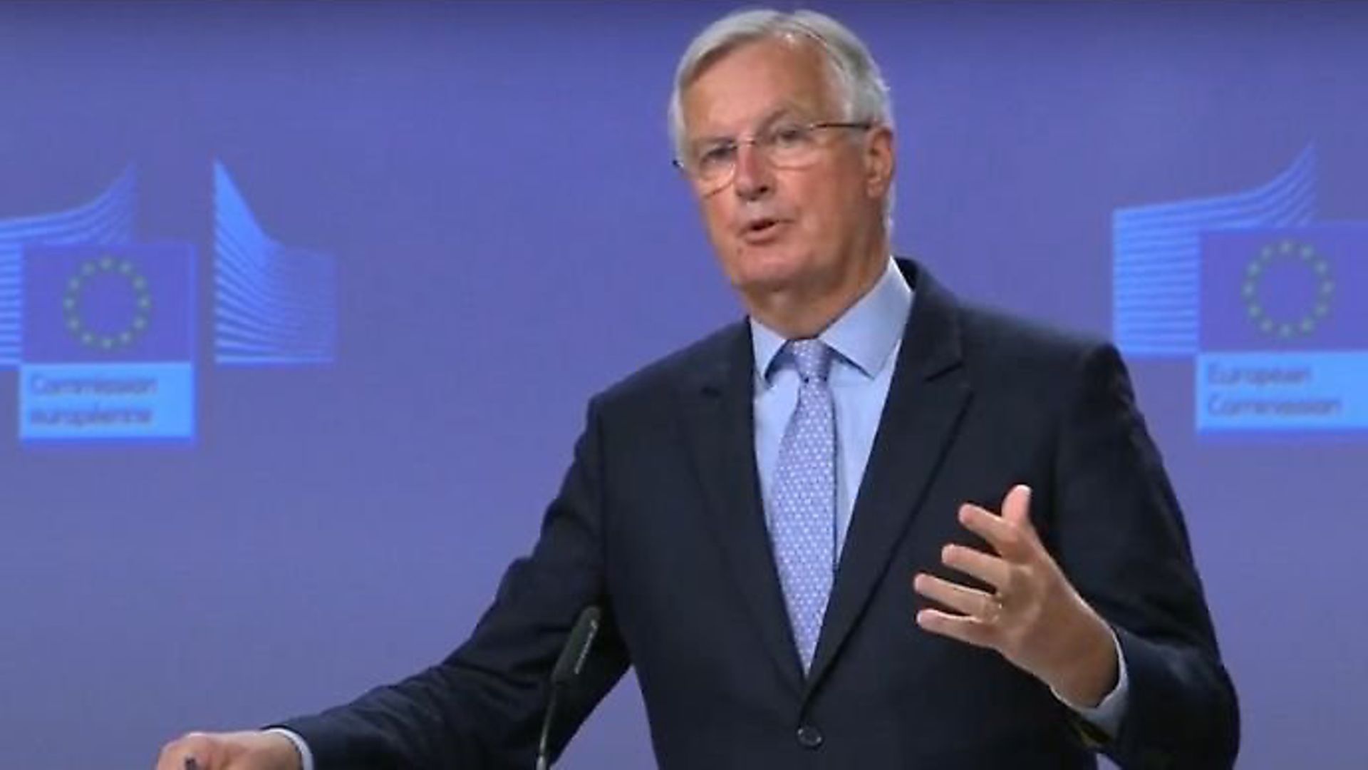 Chief EU negotiator Michel Barnier told  businesses to revive no-deal Brexit planning; YouTube. - Credit: Archant