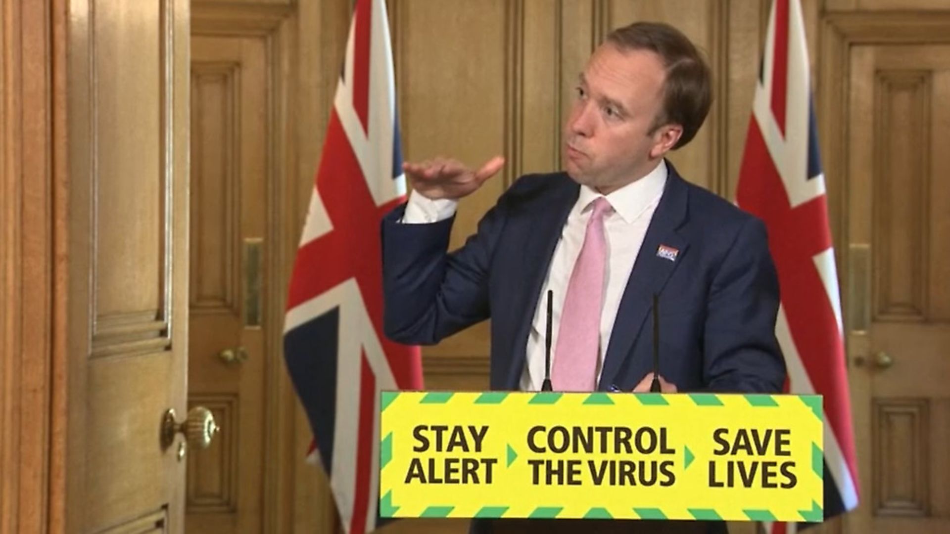 Health secretary Matt Hancock, during a media briefing in Downing Street, London, on coronavirus (COVID-19). Picture: PA video. - Credit: PA