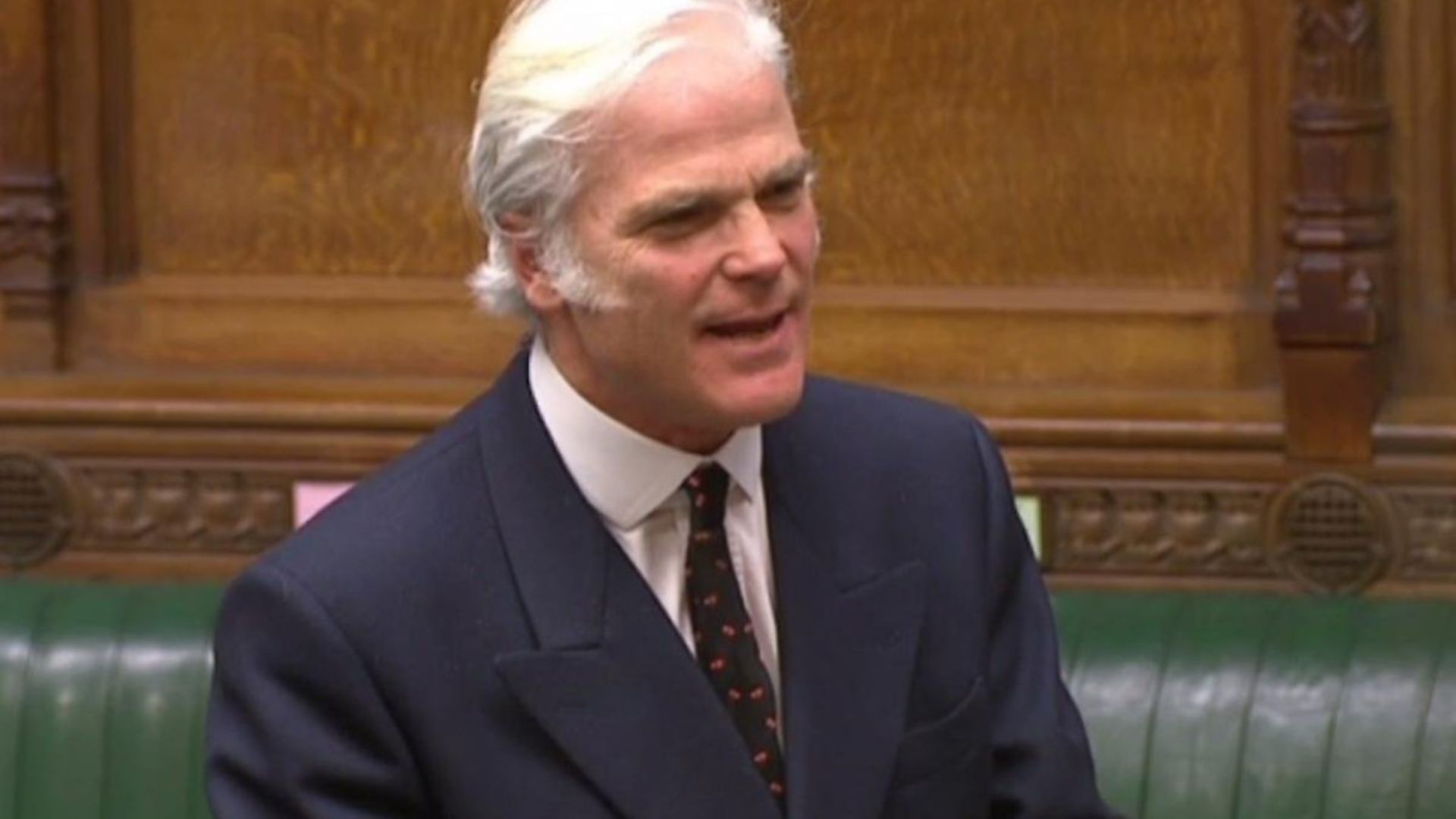 Sir Desmond Swayne in the House of Commons. Photograph: Parliament TV. - Credit: Archant