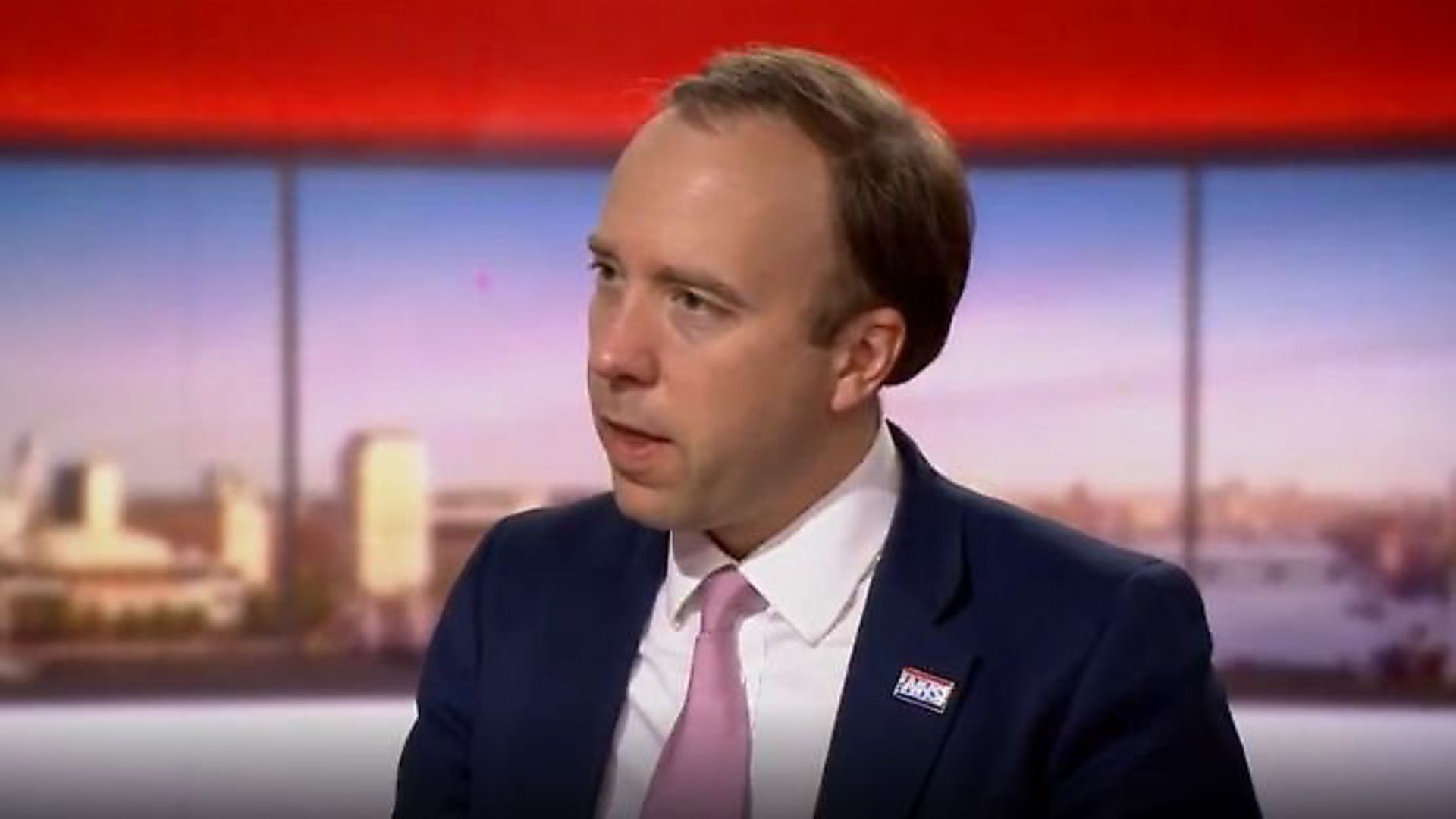 Matt Hancock appears on The Andrew Marr Show. Photograph: BBC. - Credit: Archant