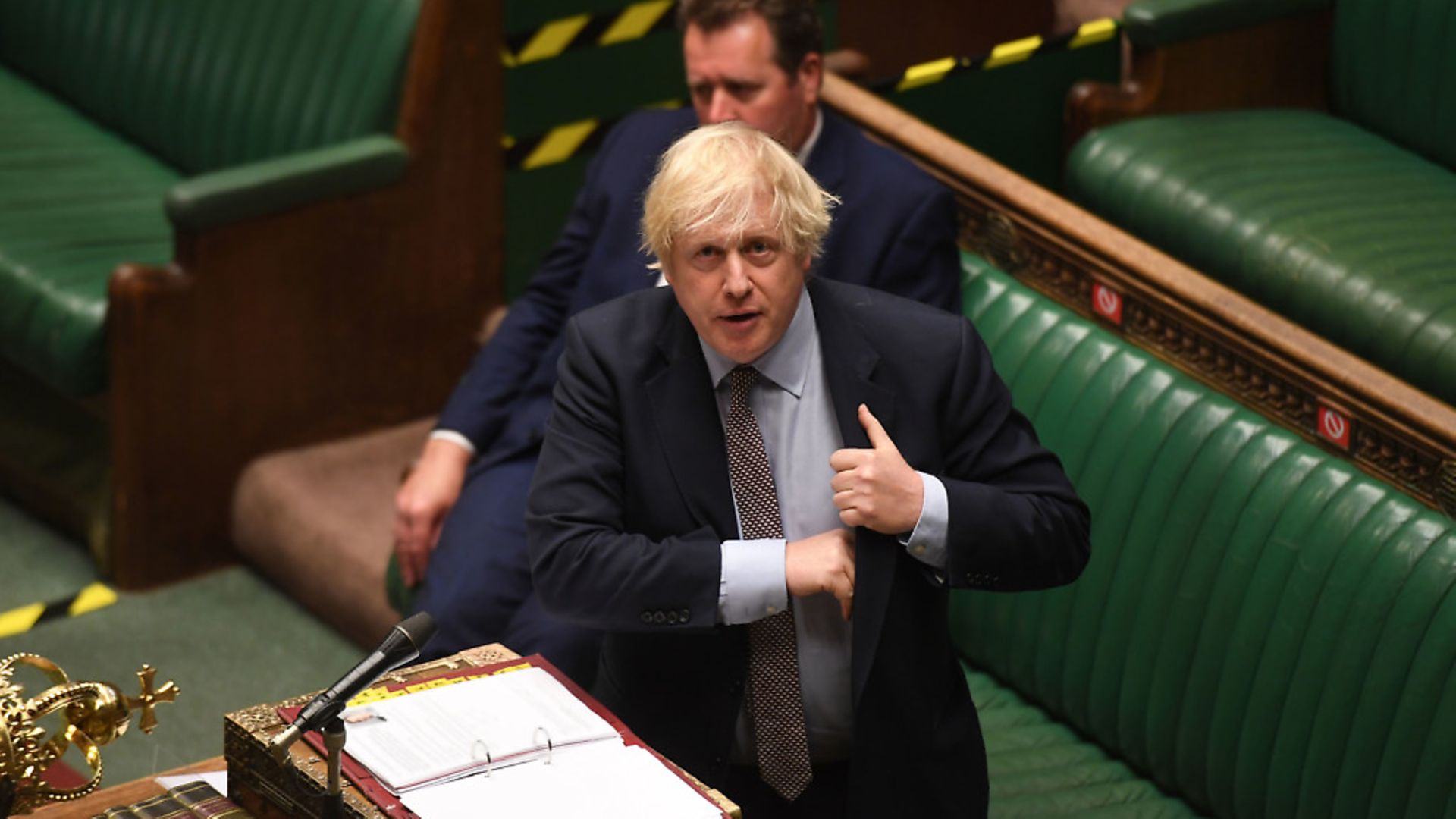 Boris Johnson speaking during Prime Minister's Questions in the House of Commons, London. (UK Parliament/Jessica Taylor/PA Wire) - Credit: PA