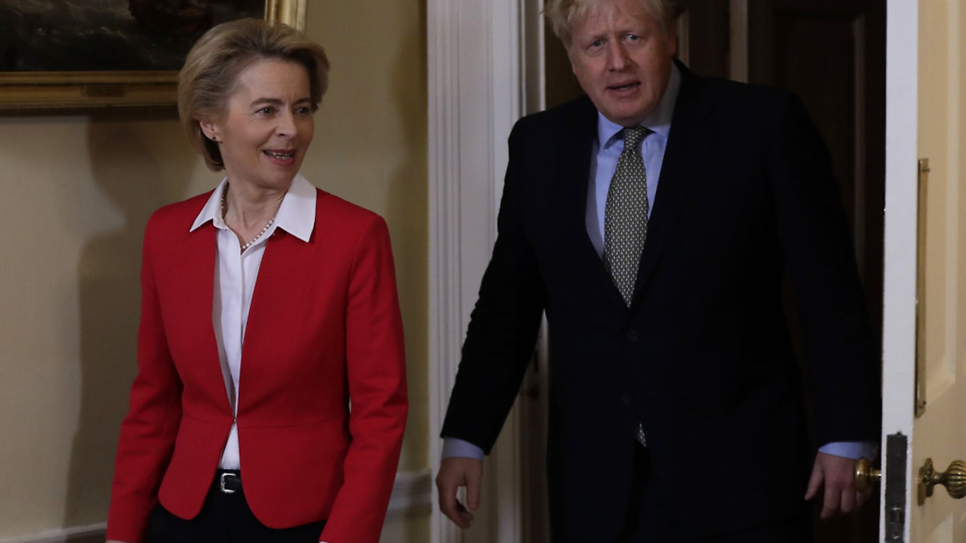 Prime Minister Boris Johnson and EU Commission president Ursula von der Leyen in a meeting in Downing Street. Photograph: Kirsty Wigglesworth/PA. - Credit: PA