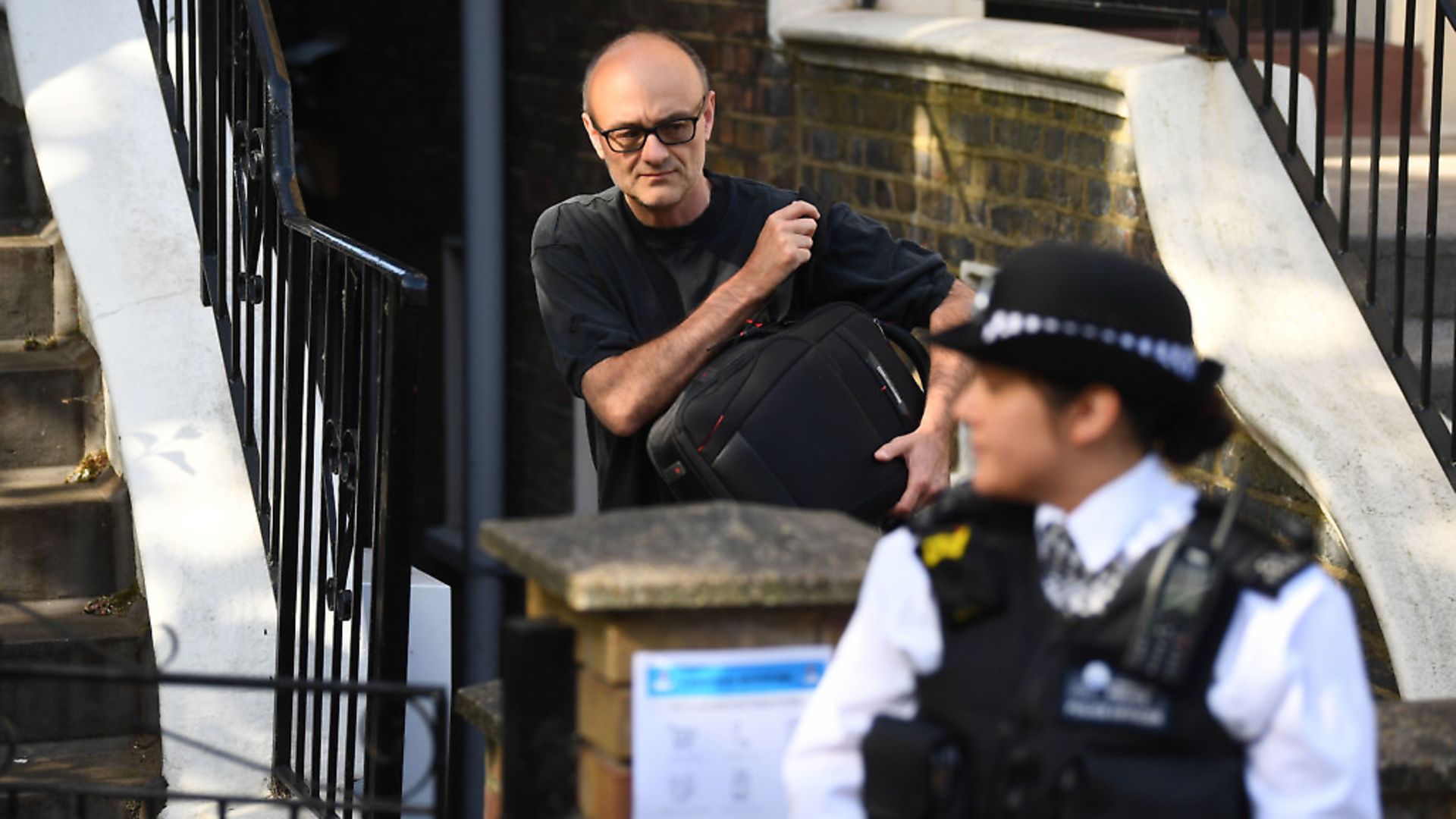 Prime Minister Boris Johnson's top aide Dominic Cummings leaves his north London home as the row over his trip to Durham during lockdown continues. Photograph: Victoria Jones/PA Wire. - Credit: PA