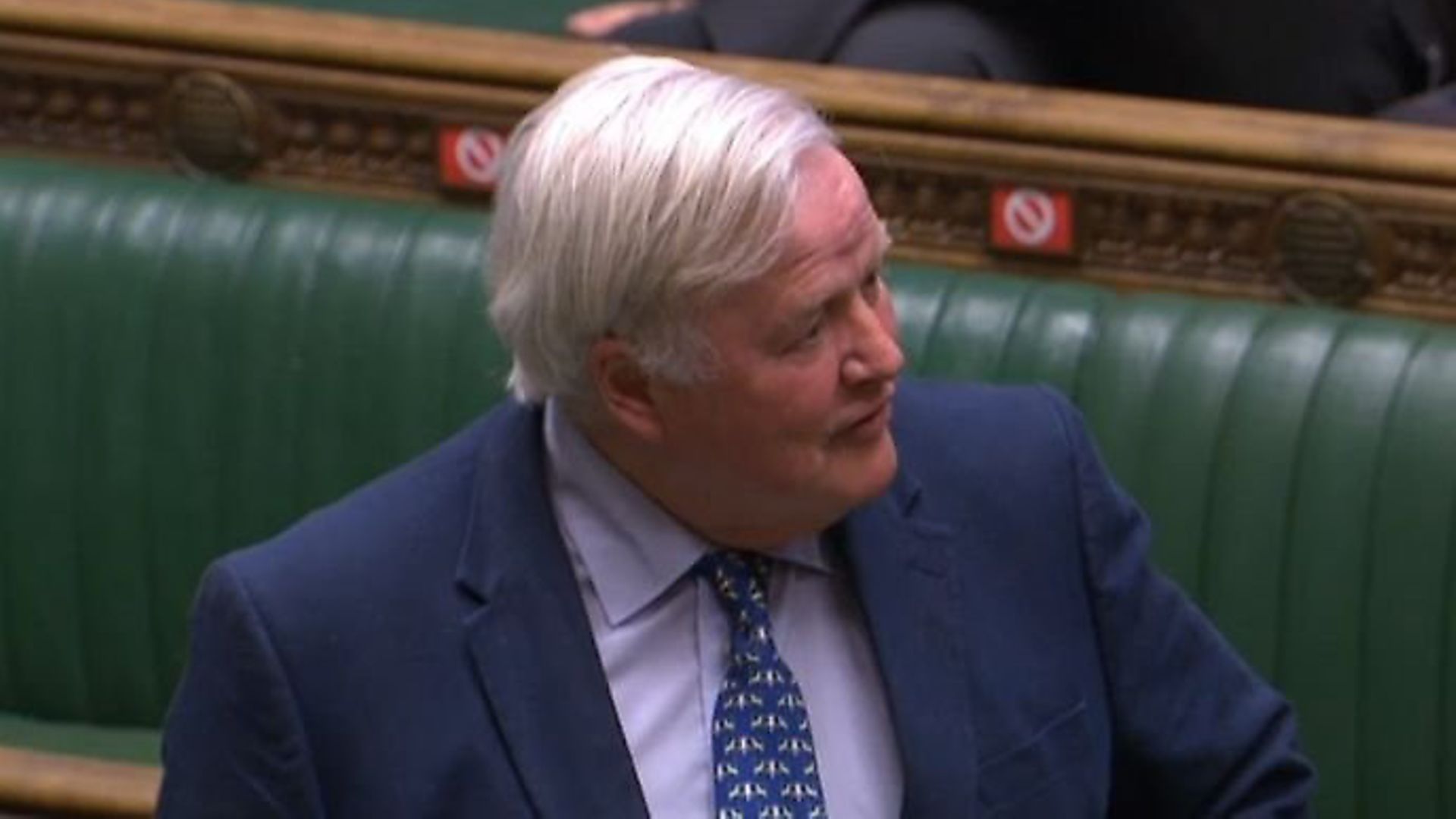 Bob Stewart in the House of Commons. Photograph: Parliament TV. - Credit: Archant