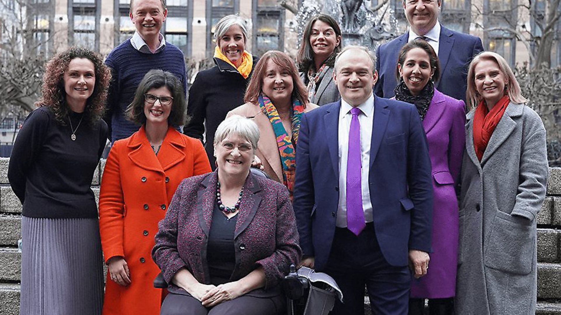Ed Davey with fellow Lib Dem MPs and party president Sal Brinton. Photograph: Lib Dems. - Credit: Archant