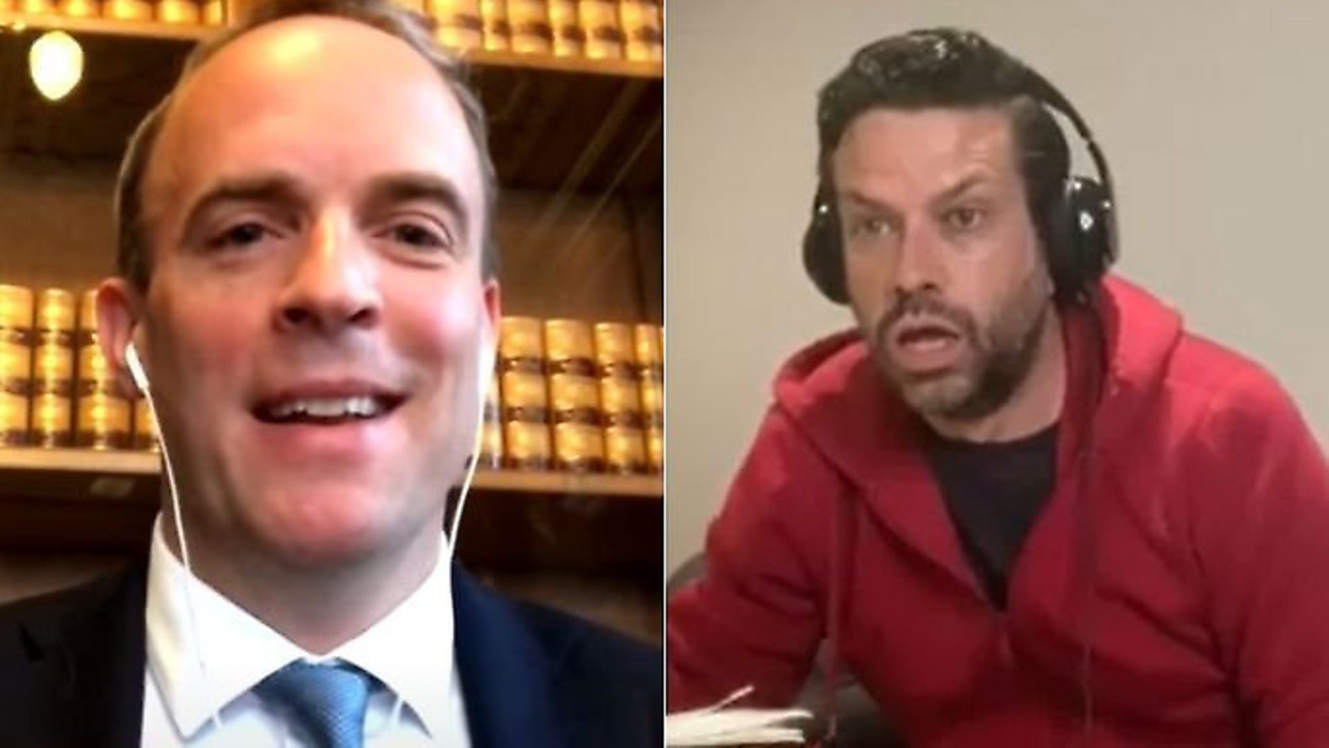 Dominic Raab's comments are pulled apart by Michael Spicer. Photograph: Twitter. - Credit: Archant