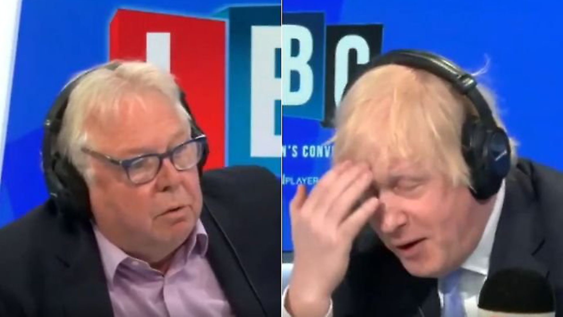 LBC presenter Nick Ferrari confronted Boris Johnson about his father's trip to Greece; LBC, Twitter - Credit: Archant