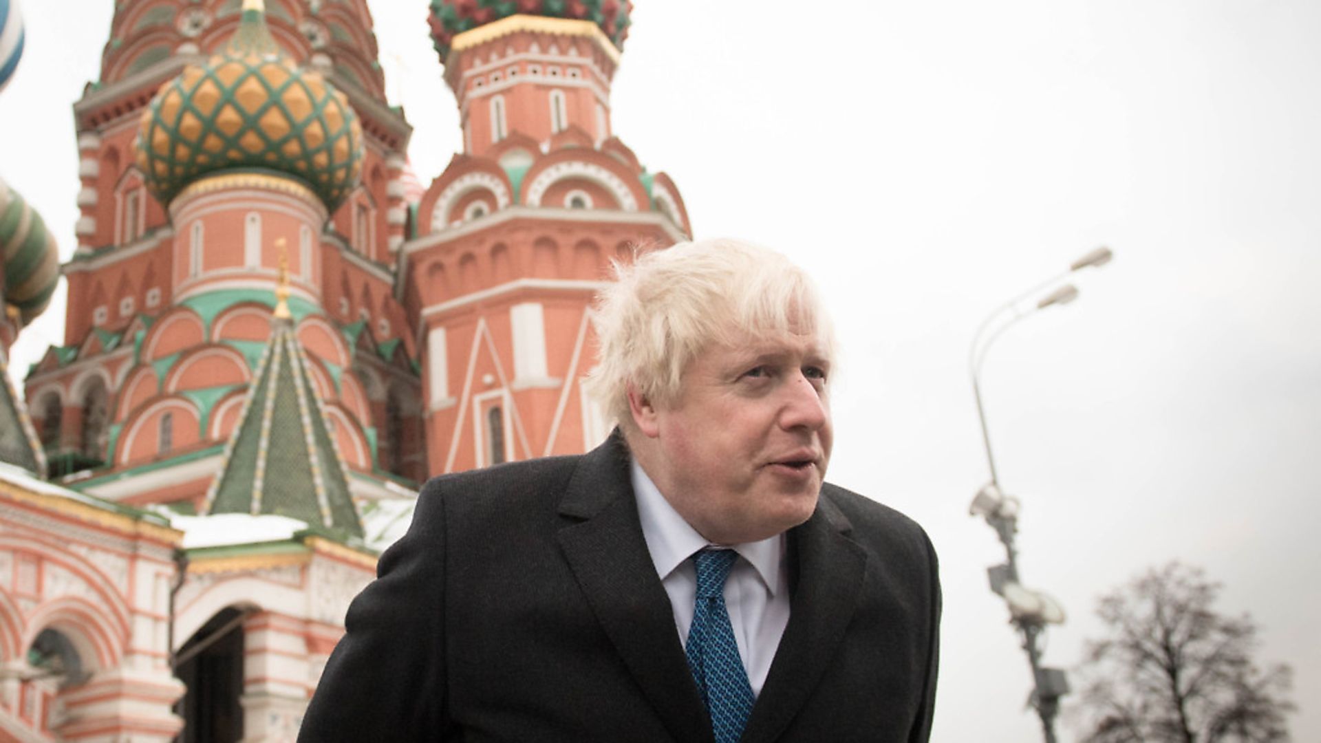 Boris Johnson as foreign secretary during a visit to Red Square in Moscow. Photograph: Stefan Rousseau/PA. - Credit: PA Wire/PA Images