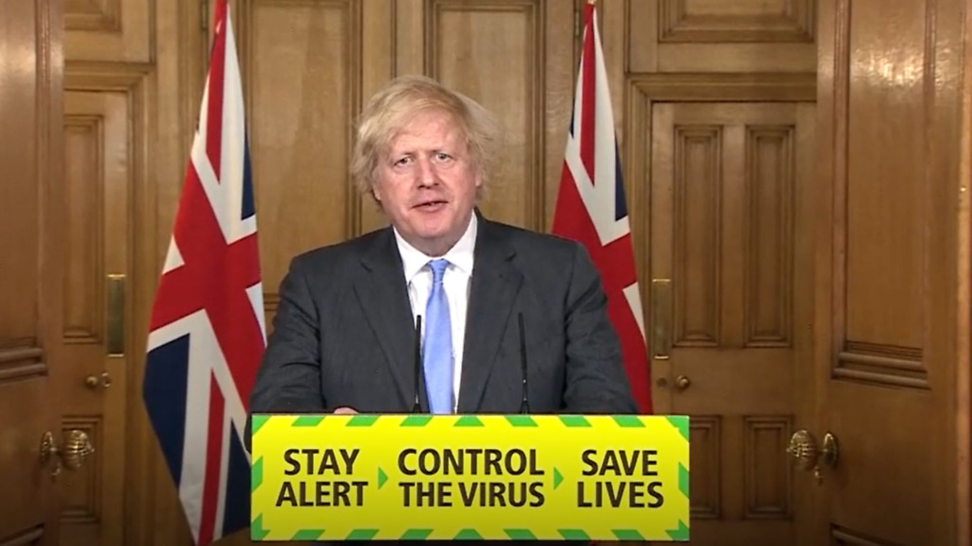 Prime Minister Boris Johnson during a media briefing in Downing Street on coronavirus - Credit: PA