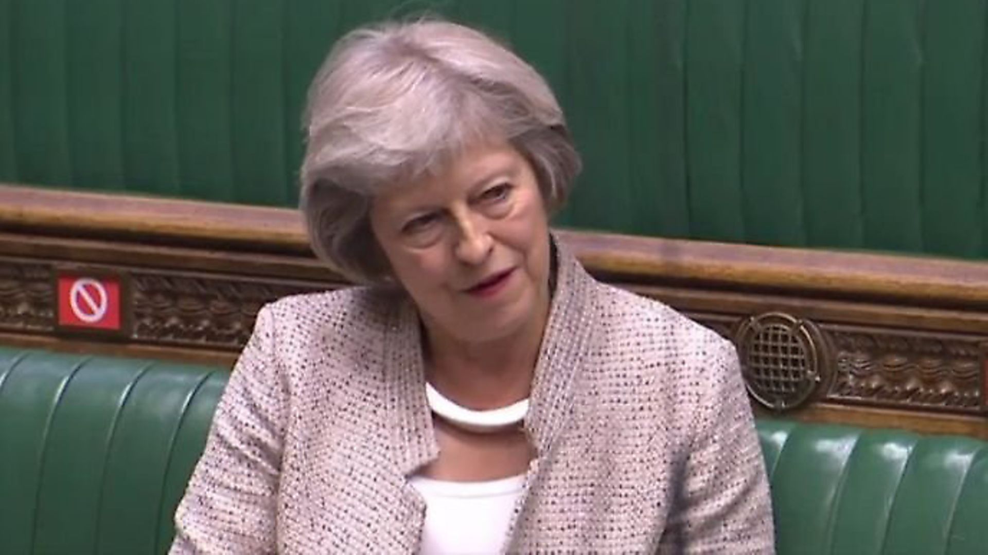 Theresa May fumes about the number of political appointments as advisers. Photograph: Parliament TV. - Credit: Archant