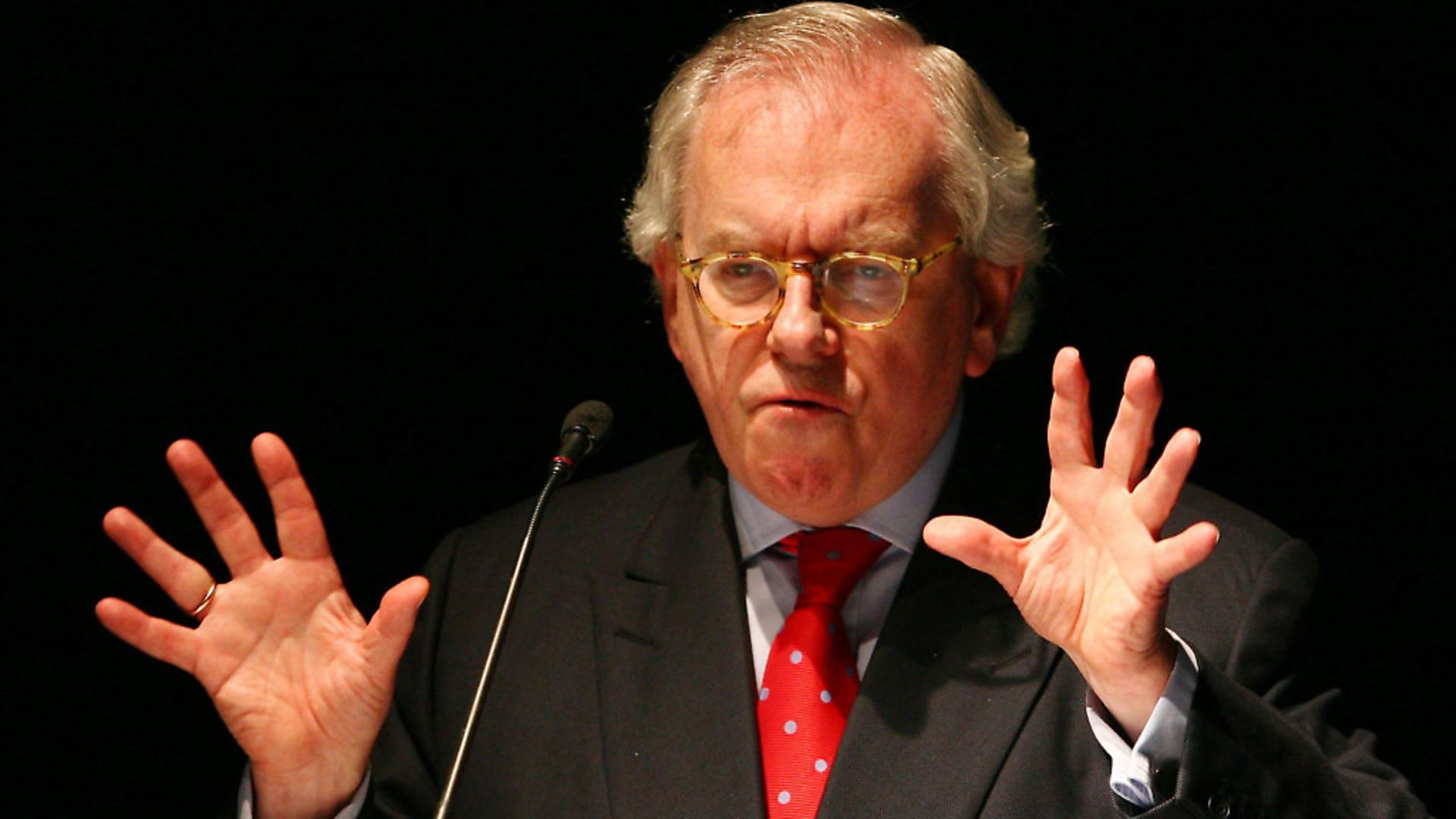 Dr David Starkey makes a speech. Photograph: Gareth Fuller/PA. - Credit: PA