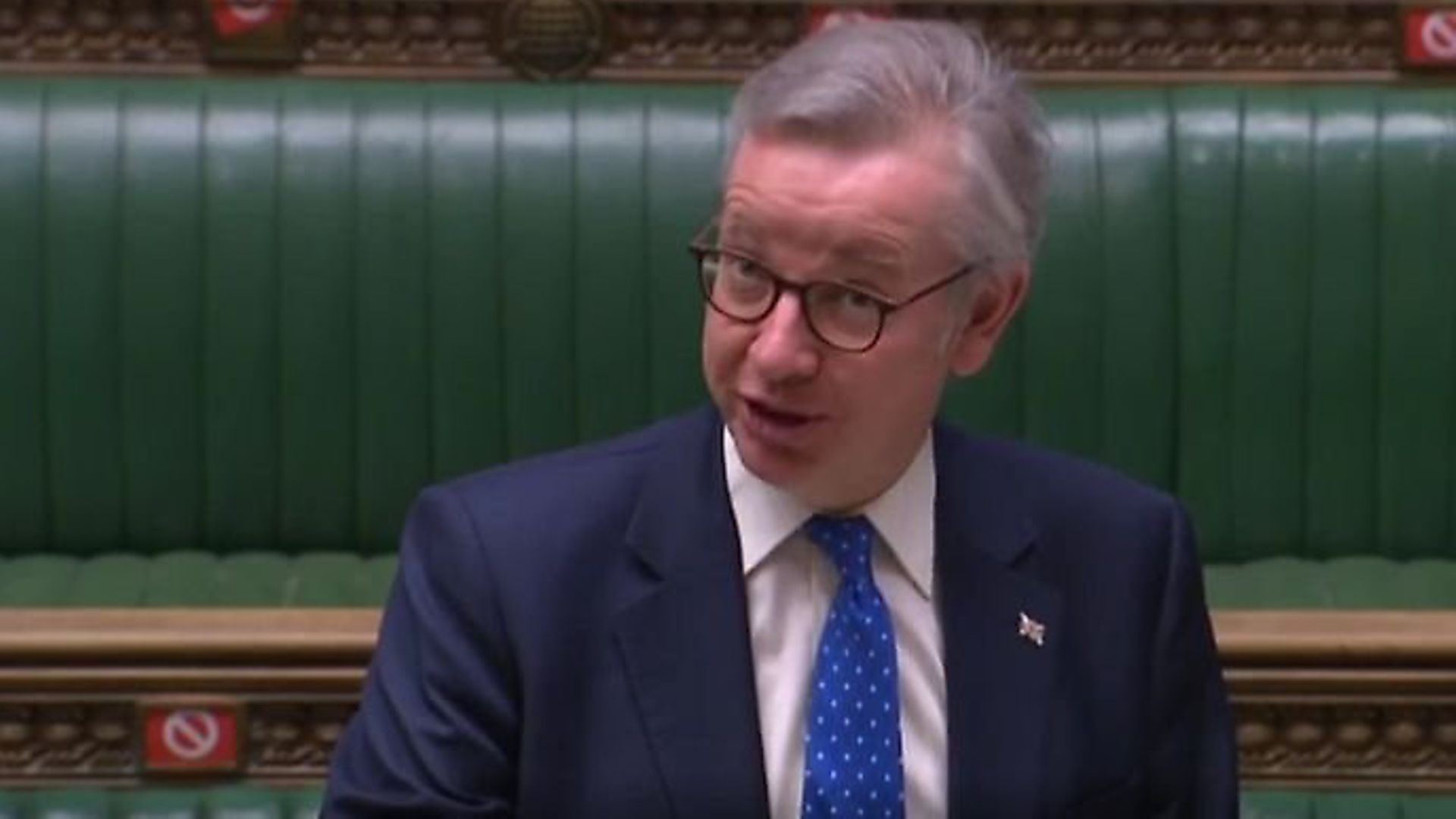 Michael Gove in the House of Commons. Photograph: Parliament TV. - Credit: Archant