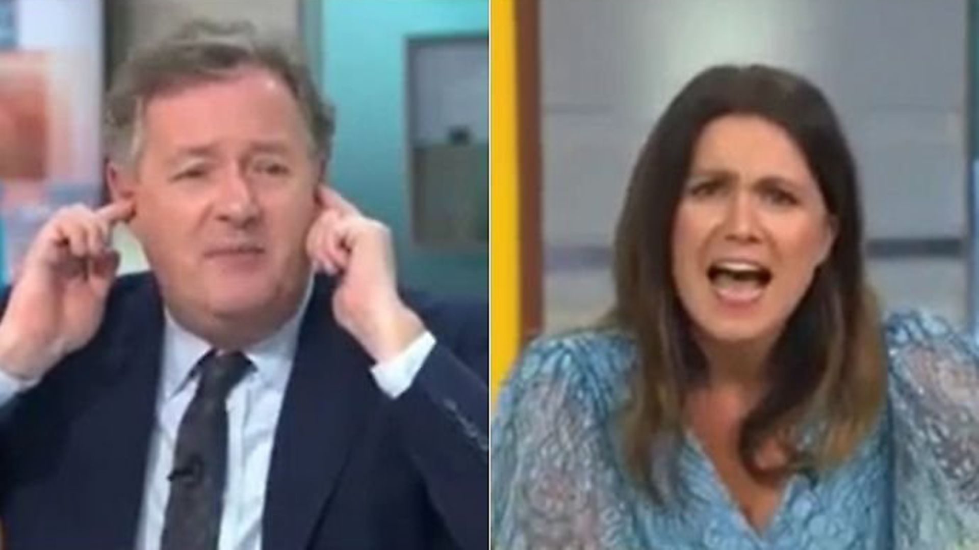 Piers Morgan refuses to read government statement. Photograph: Good Morning Britain. - Credit: Archant