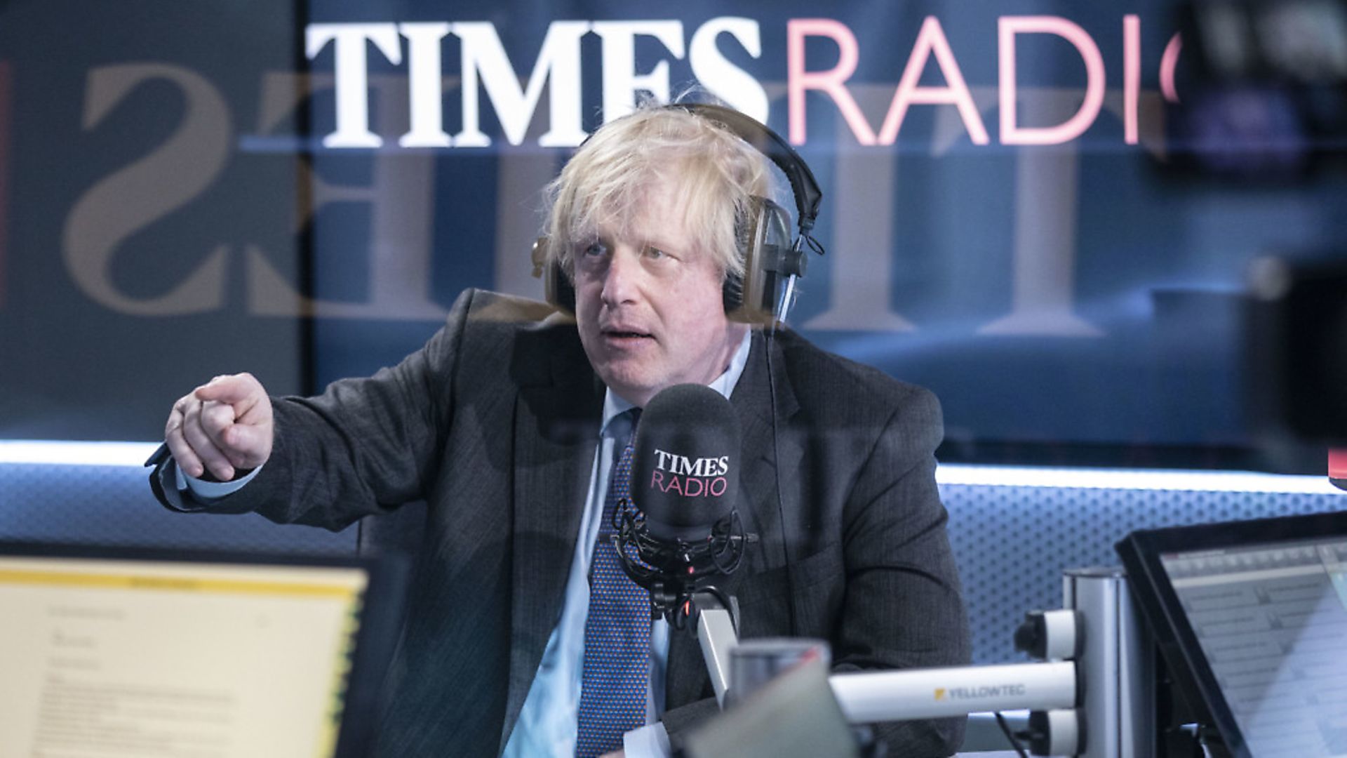 Prime Minister Boris Johnson speaking on the newly-launched Times Radio. Photograph: Richard Pohle/Times Newspapers/PA Wire

. - Credit: PA