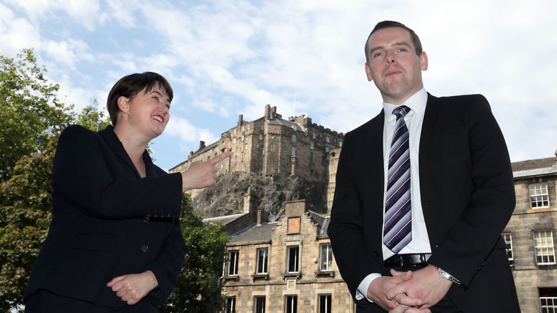 Former Scottish Conservative leader Ruth Davidson alongside new Scottish Conservative leader and MP Douglas Ross in Edinburgh. Photograph: Andrew Milligan/PA Wire. - Credit: PA