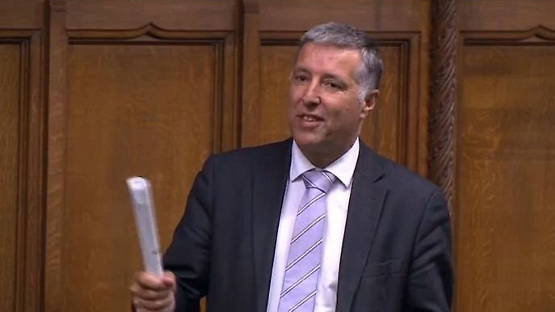 DUP's Paul Girvan. Photograph: Parliament TV. - Credit: Archant
