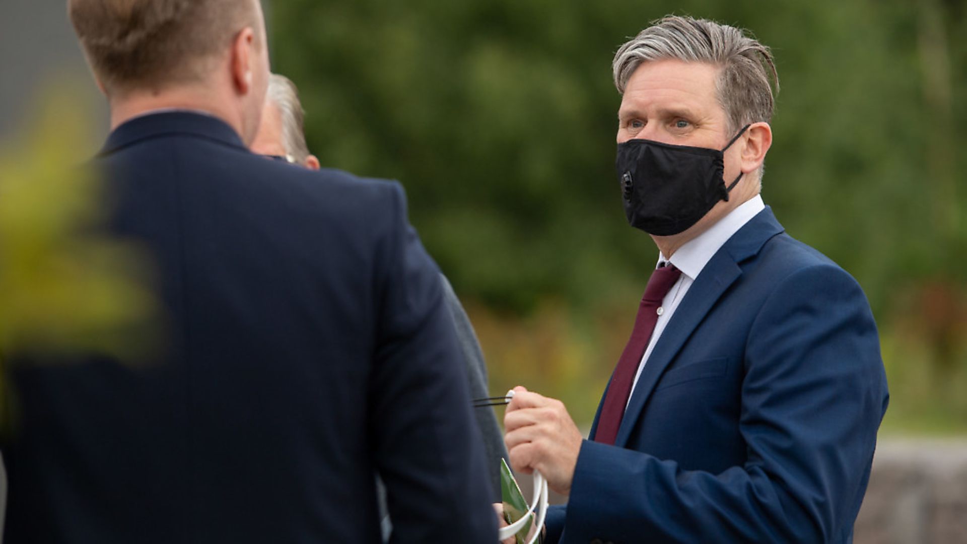 Labour Party leader Keir Starmer arrives to meet with care workers and the families of care home residents during a visit to Cafe 1899 in Gedling Country Park, Nottinghamshire. Photograph: Joe Giddens/PA Wire - Credit: PA