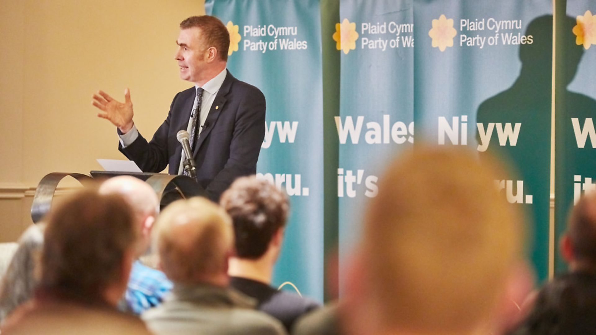 Plaid Cymru leader Adam Price on the campaign trail. Photo: Archant - Credit: Archant