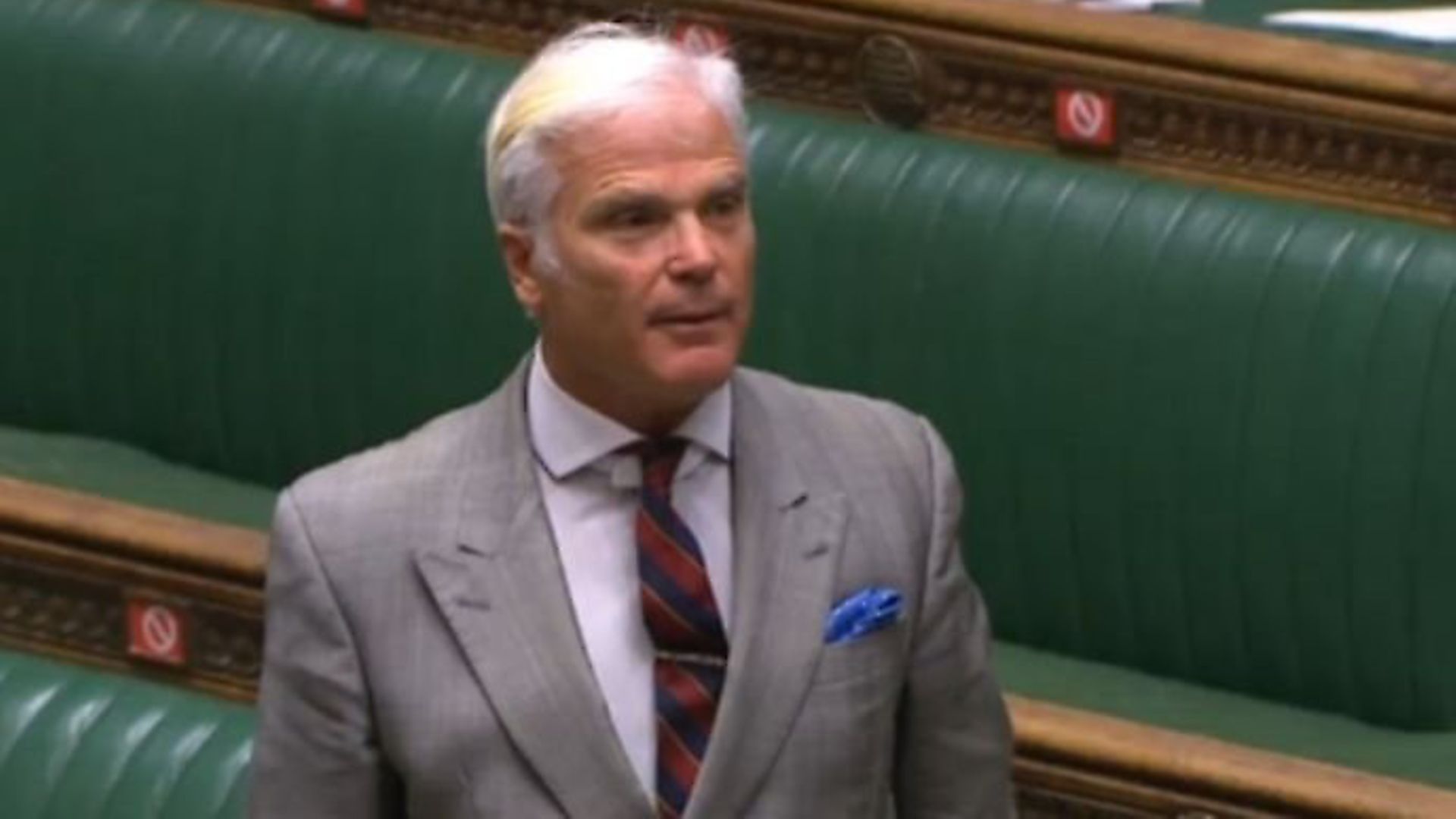 Sir Desmond Swayne in the House of Commons. Photograph: Parliament TV. - Credit: Archant