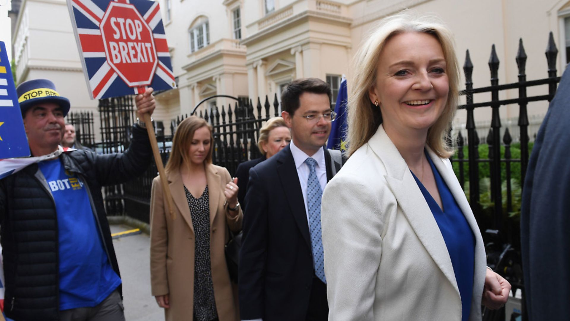 Liz Truss (right) and James Brokenshire (2nd right) arrive for the launch of Boris Johnson's campaign to become leader of the Conservative and Unionist Party. Photograph: Stefan Rousseau/PA. - Credit: PA