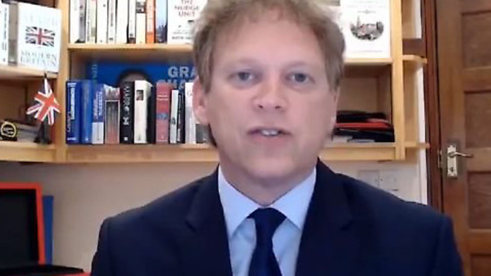 Transport secretary Grant Shapps on Sky News; Sky News, Twitter - Credit: Archant