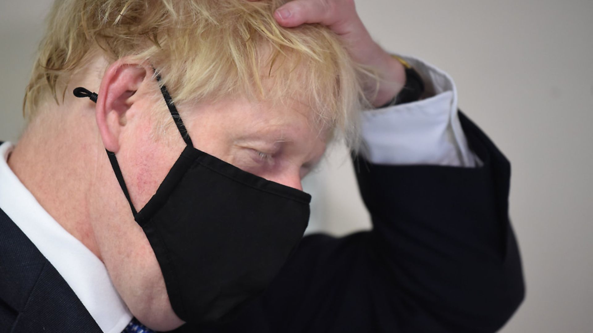 Prime Minister Boris Johnson during a visit to Tollgate Medical Centre in Beckton in East London. Photograph: Evening Standard/Jeremy Selwyn/PA Wire - Credit: PA