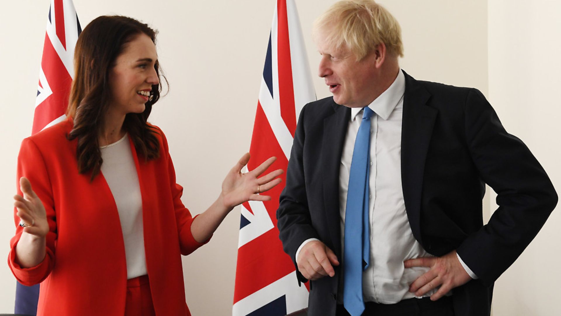 Prime Minister Boris Johnson meets the Prime Minister of New Zealand Jacinda Ardern. Photograph: Stefan Rousseau/PA. - Credit: PA