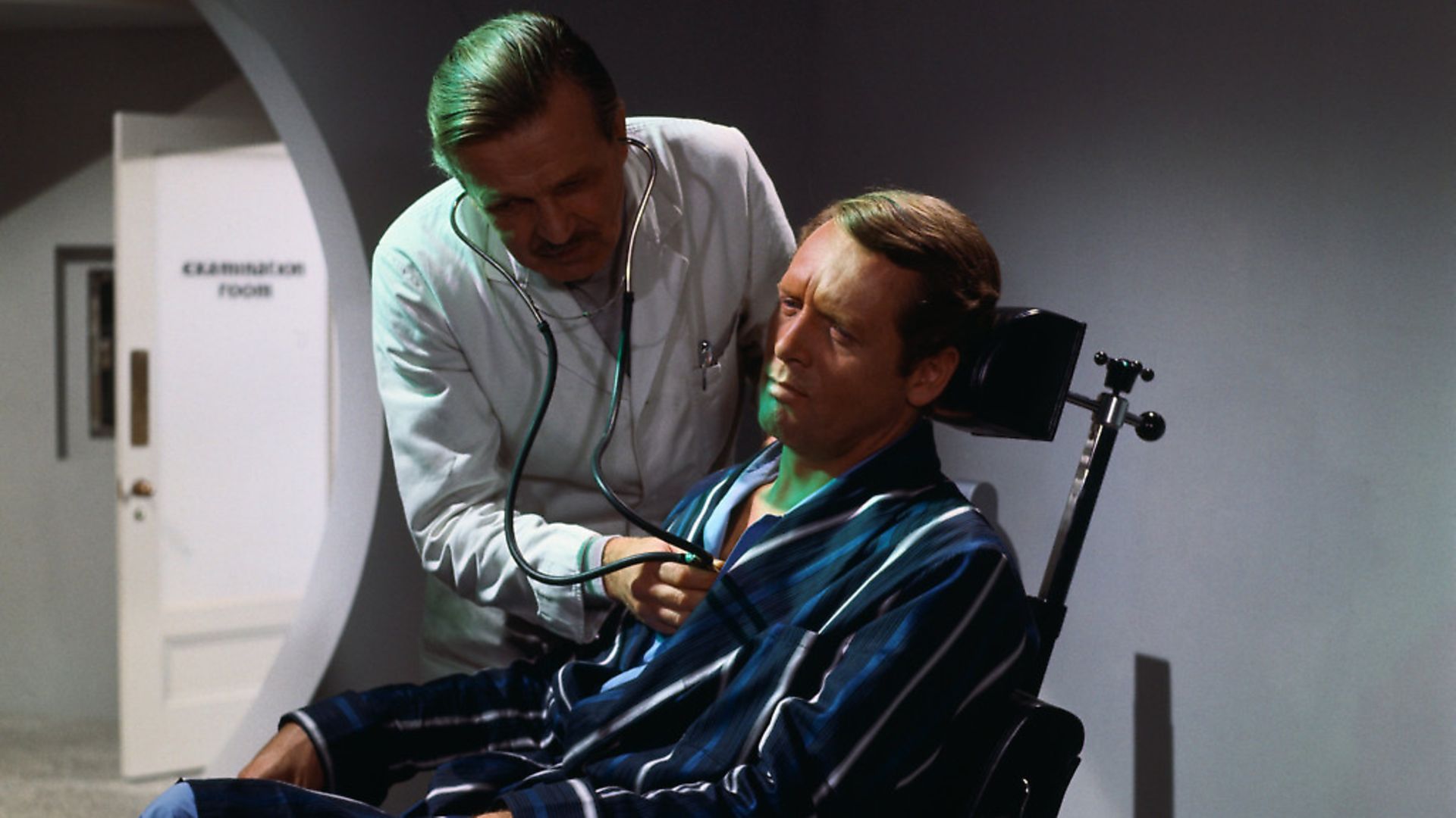Number 6, played by Patrick McGoohan, is examined by a doctor in The Prisoner (1967). Picture: Getty - Credit: Bettmann Archive