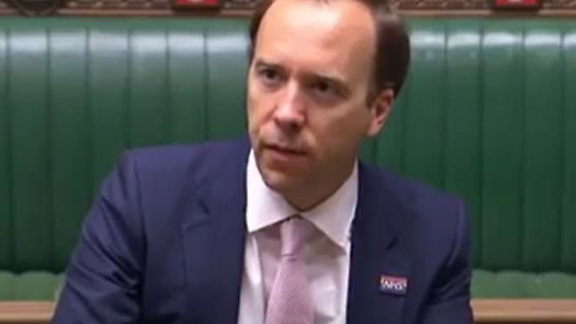 Health secretary Matt Hancock in the House of Commons; Parliamentlive - Credit: Archant