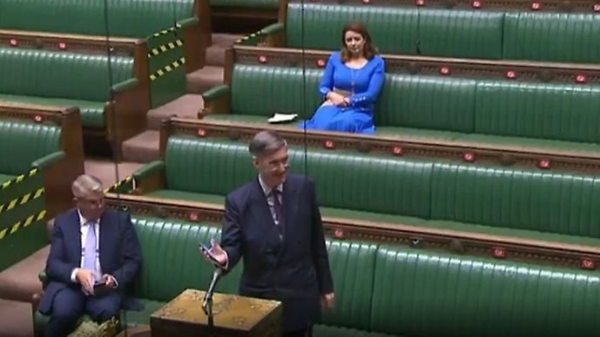 Jacob Rees-Mogg sparked a cringeworthy moment in the Commons after he played a snippet of Rule, Britannia! down the microphone of the despatch box. Photograph: Parliament TV - Credit: Archant