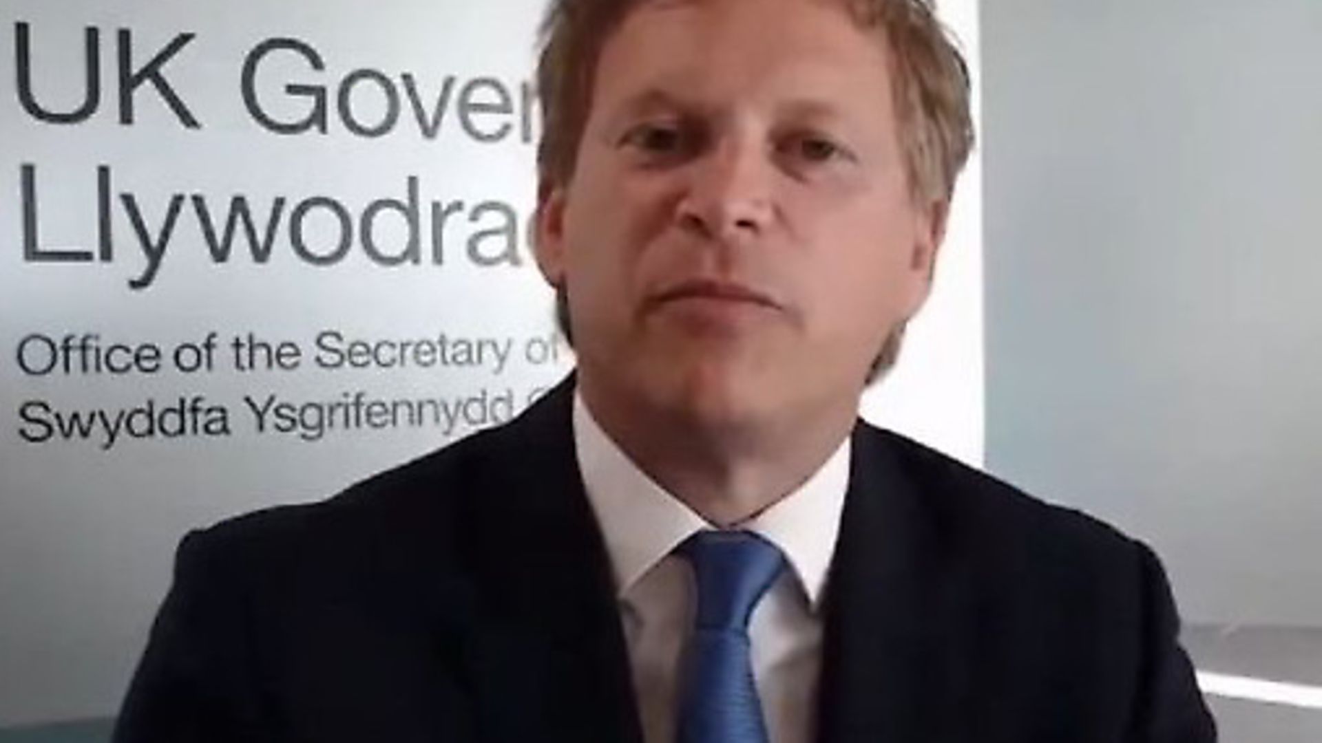 Transport minister Grant Shapps. Photograph: BBC/Twitter - Credit: Archant