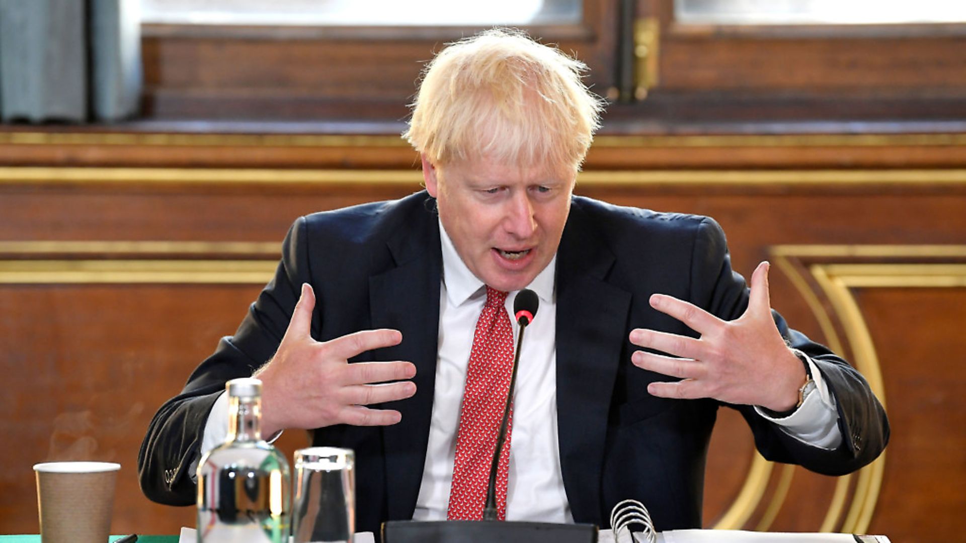 Prime Minister Boris Johnson chairs a Cabinet meeting at the Foreign and Commonwealth Office in London. Photograph: Toby Melville/PA Wire - Credit: PA