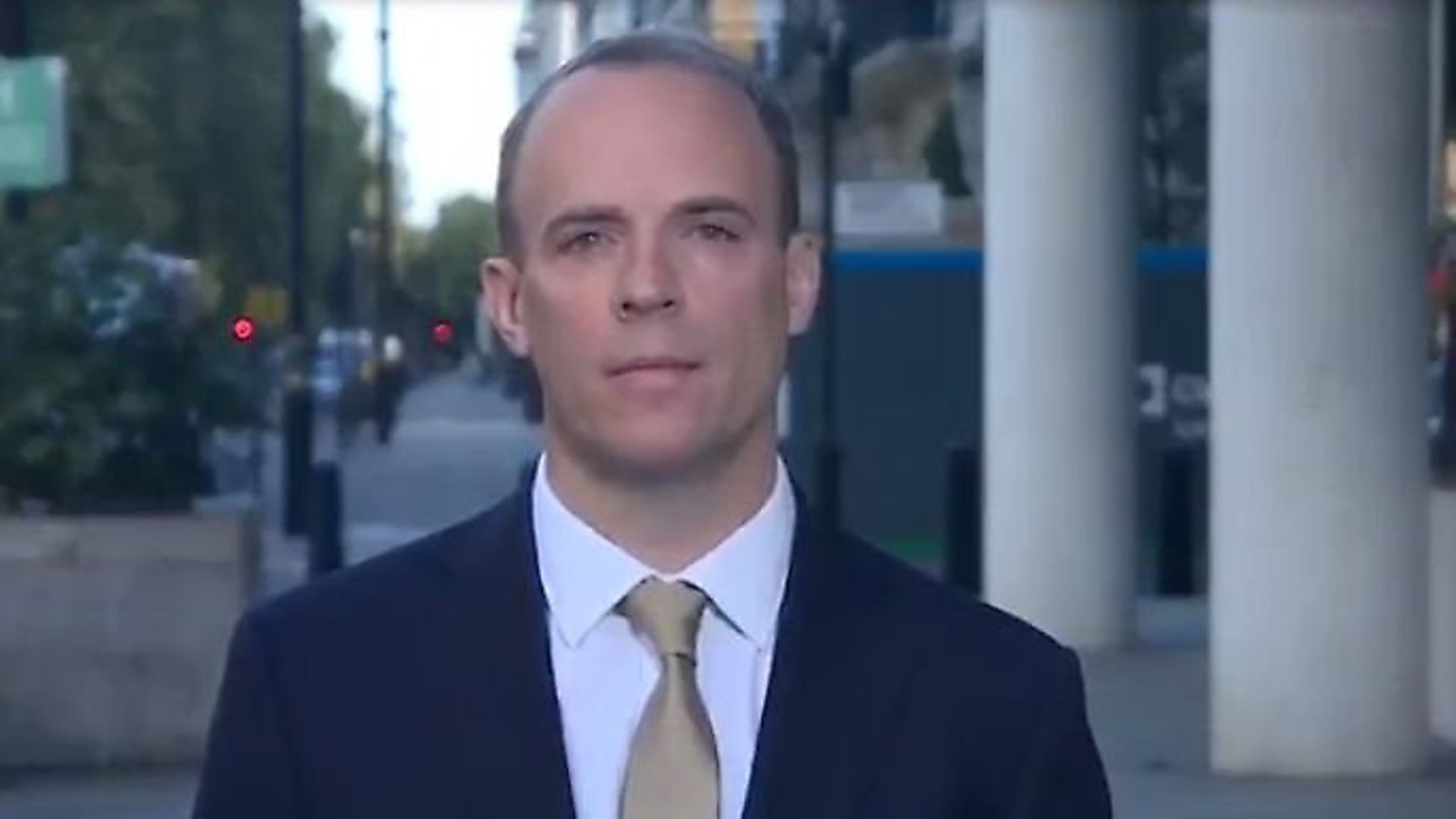 Dominic Raab appears on Sky News. Photograph: Sky. - Credit: Archant