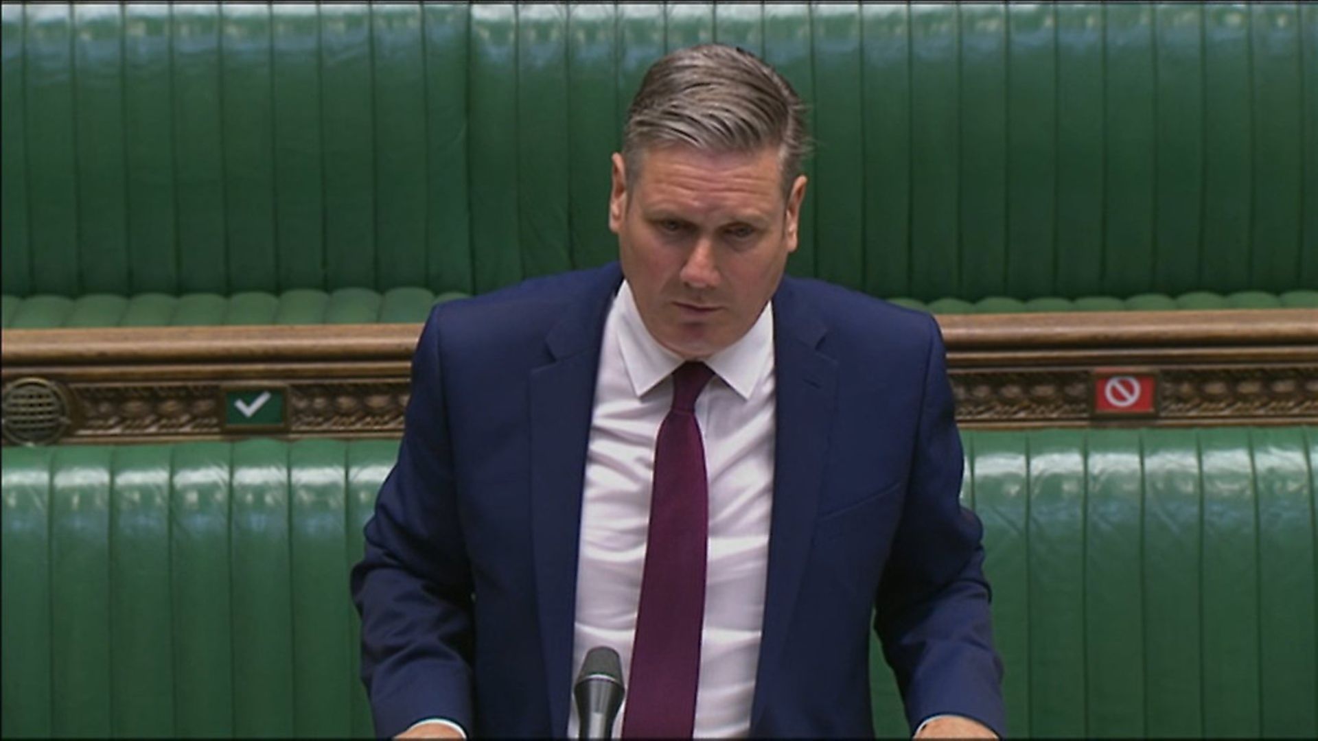 Labour leader Keir Starmer speaks during Prime Minister's Questions. Photograph: House of Commons. - Credit: PA