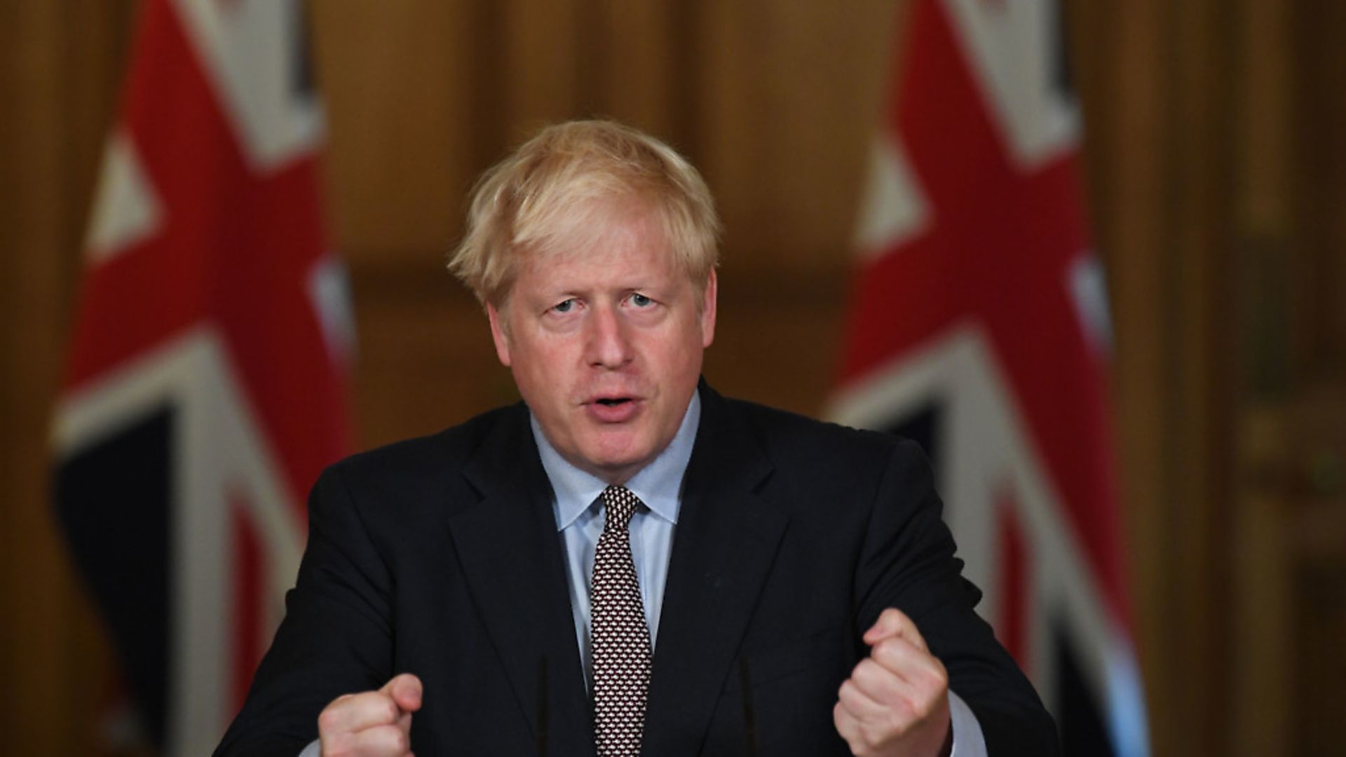 Prime Minister Boris Johnson during a virtual press conference at Downing Street, London. Photograph: Stefan Rousseau/PA Wire. - Credit: PA