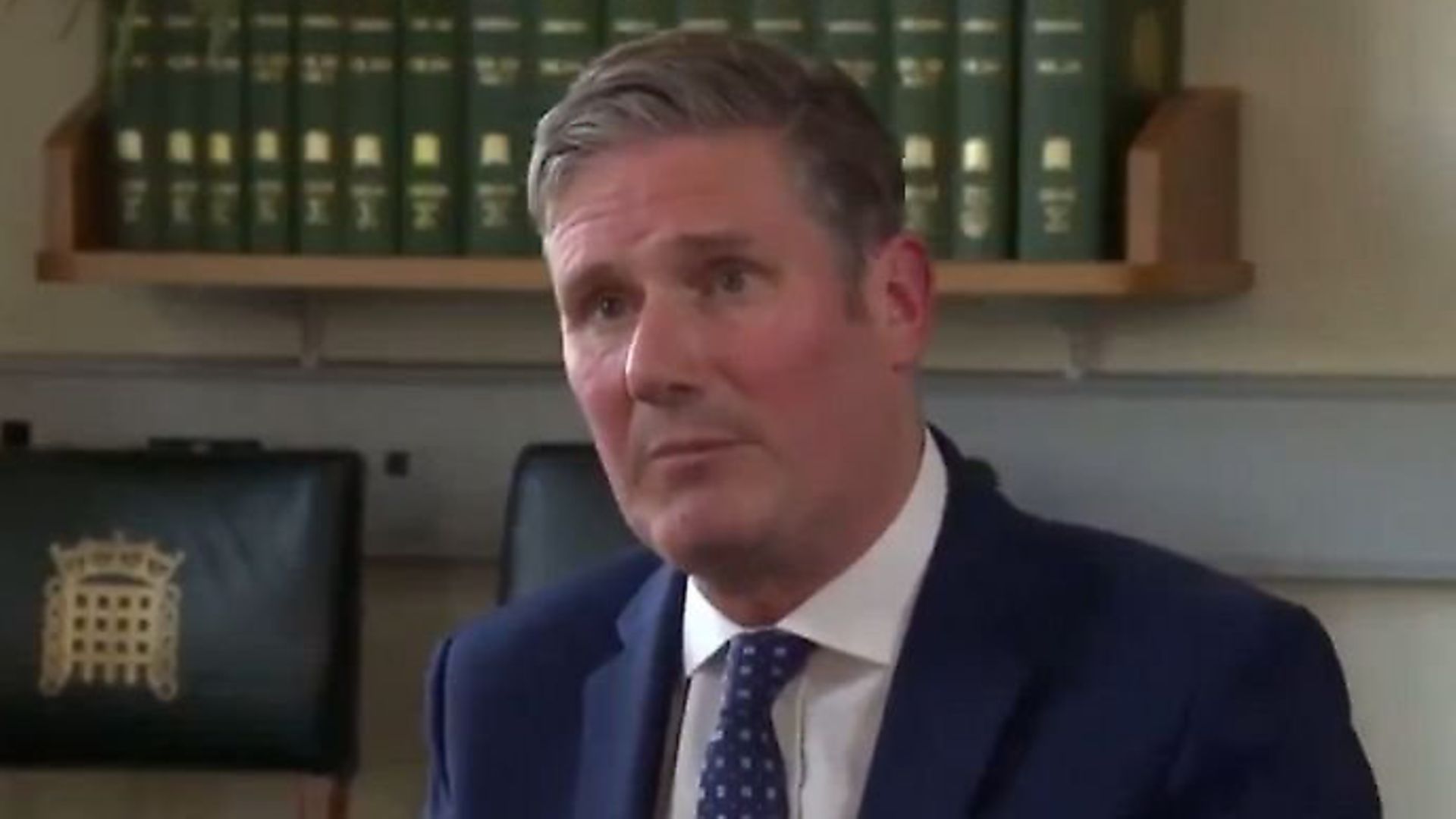 Keir Starmer is asked for his views on Brexit. Photograph: Sky News. - Credit: Archant