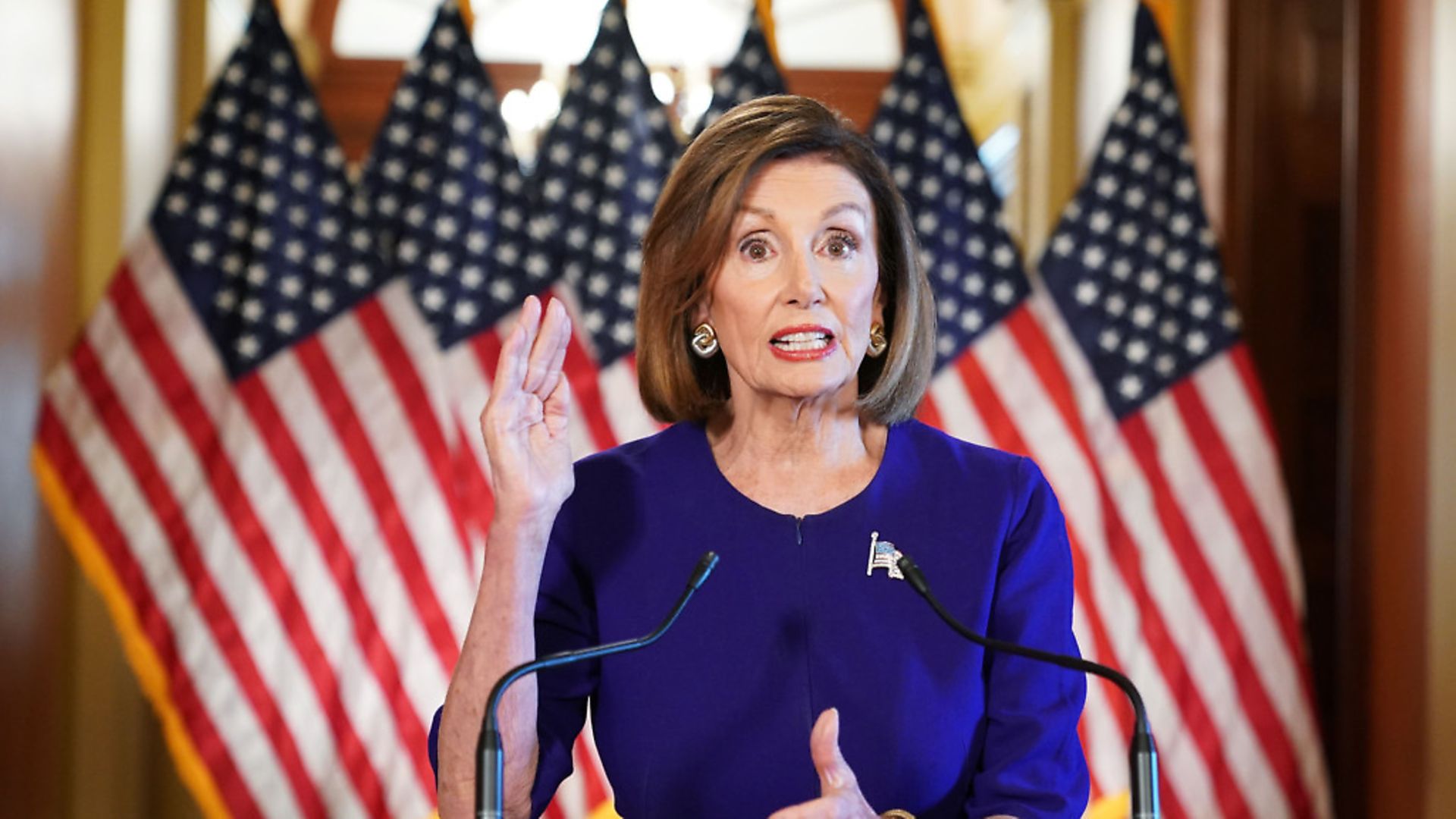 US Speaker of the House Nancy Pelosi. (Photo by MANDEL NGAN / AFP) - Credit: AFP/Getty Images