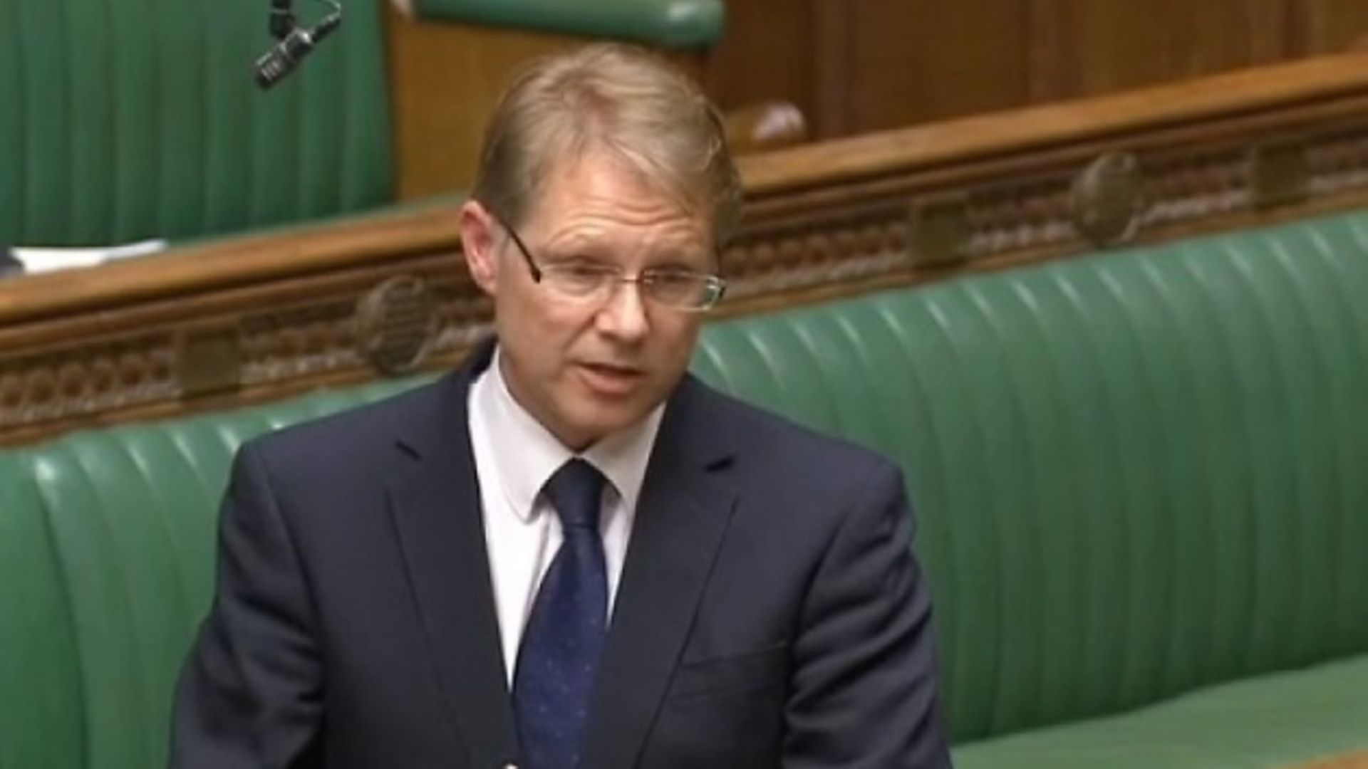 David Morris in the House of Commons. Photograph: Parliament TV.