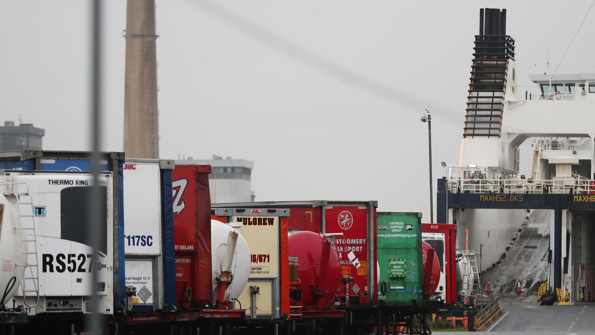 Trucks at Dublin port as the Brexit transition period ends and new Irish Sea trading arrangements come into operation. - Credit: PA